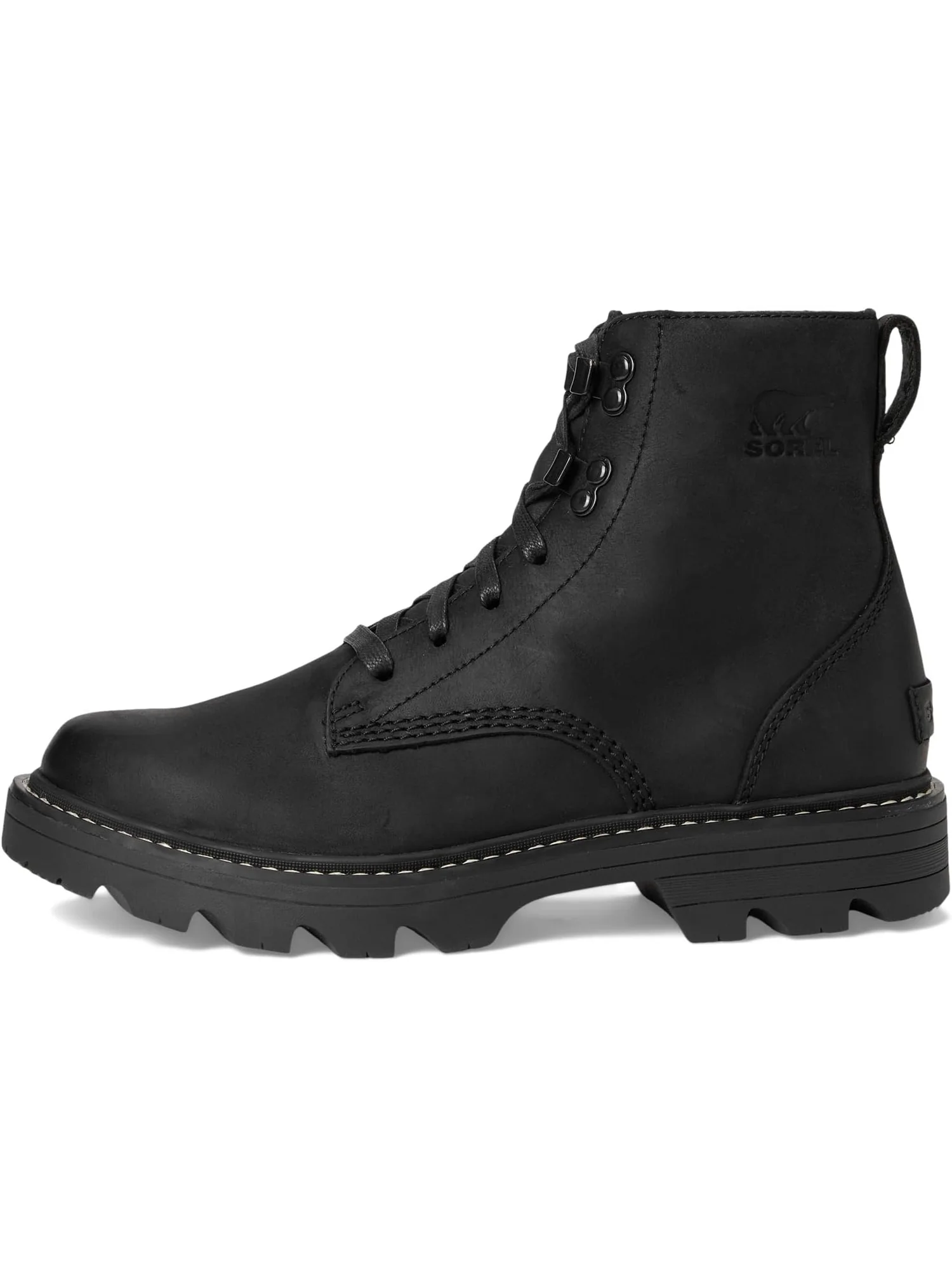 Ботинки женские SOREL Revel Rd Boots Lace из кожи водонепроницаемые — изображение 4 из 7, черный