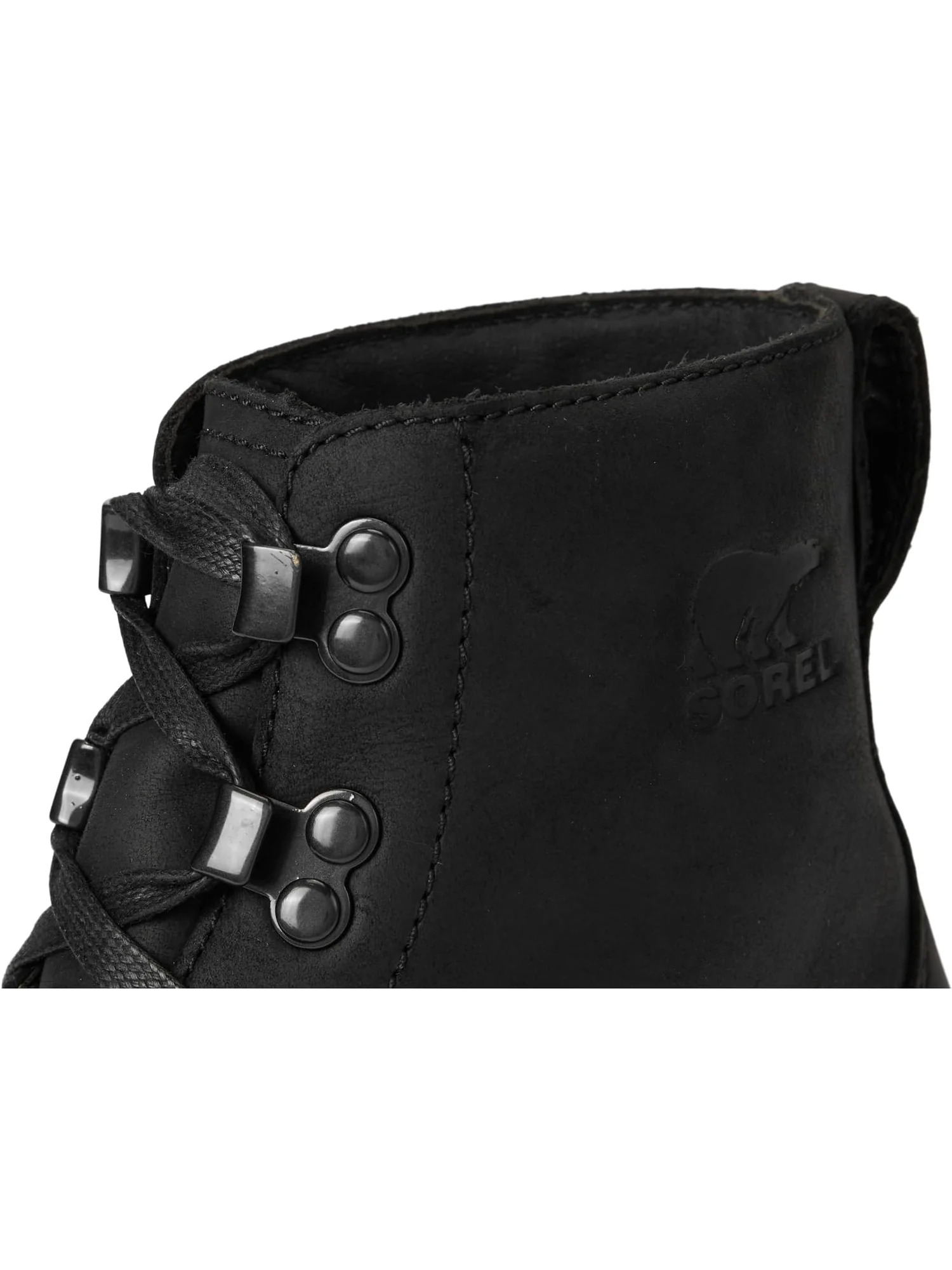 Ботинки женские SOREL Revel Rd Boots Lace из кожи водонепроницаемые — изображение 6 из 7, черный