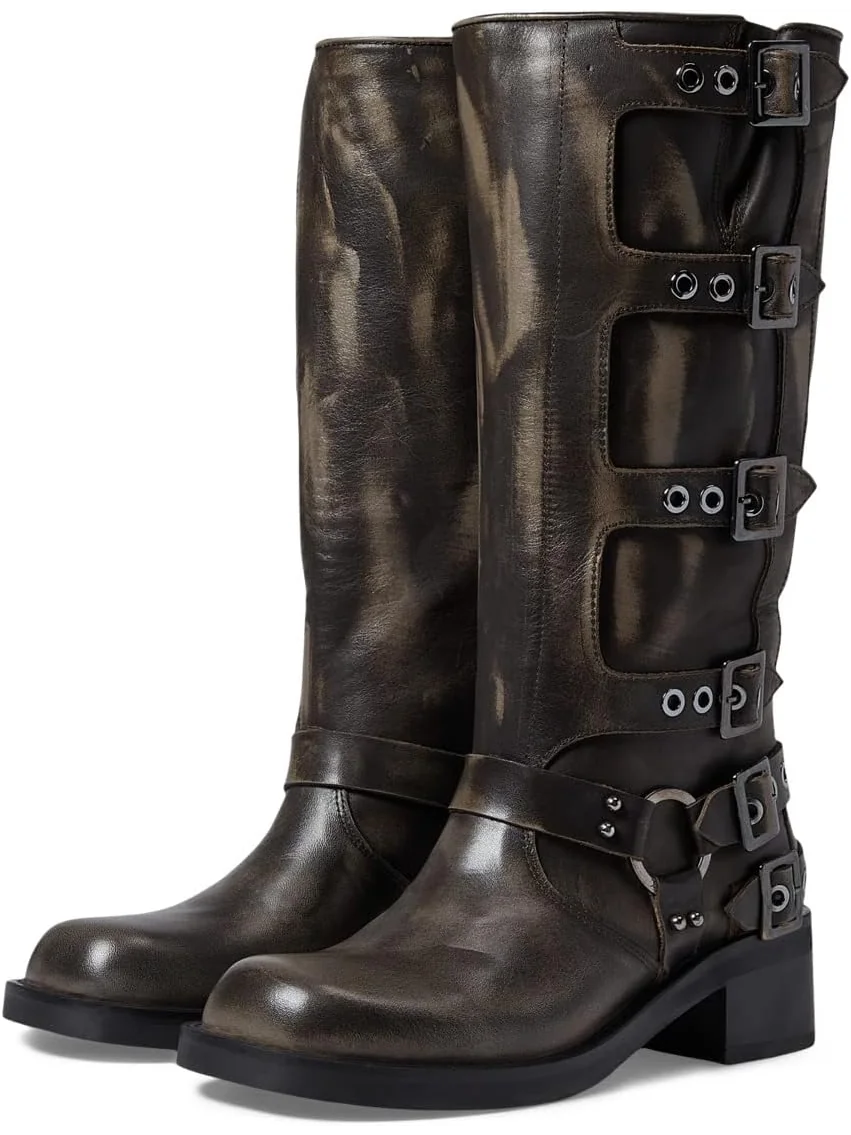 Женские ковбойские сапоги Steve Madden Rocky Boot кожаные — изображение 1 из 6, коричневый
