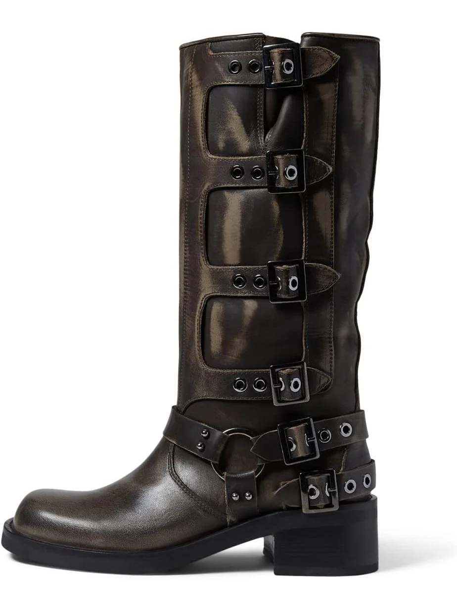 Женские ковбойские сапоги Steve Madden Rocky Boot кожаные — изображение 4 из 6, коричневый