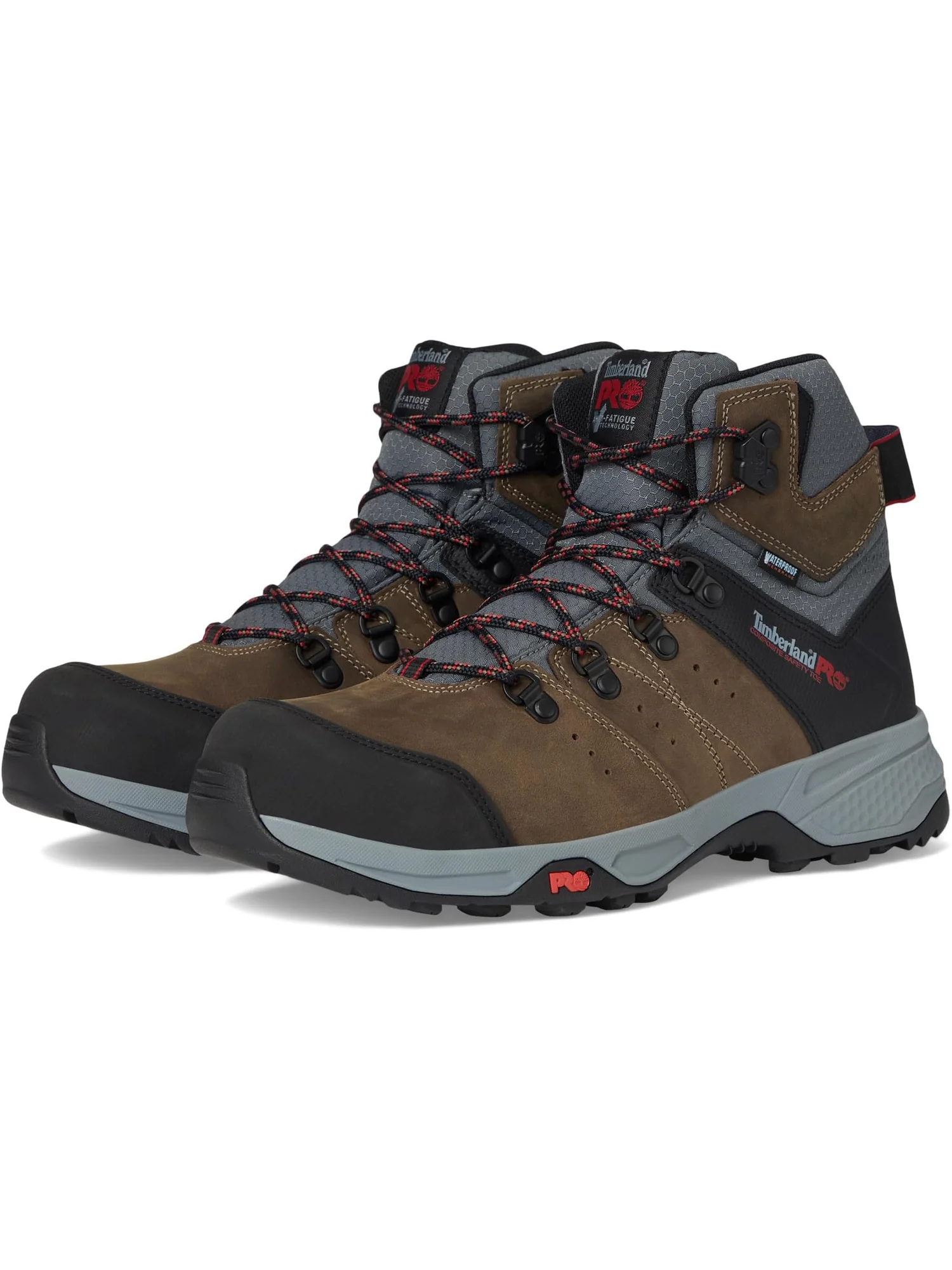 Мужские ботинки Timberland PRO Switchback, водонепроницаемые с защитным носком — изображение 1 из 7, шоколадно-кофе-красный