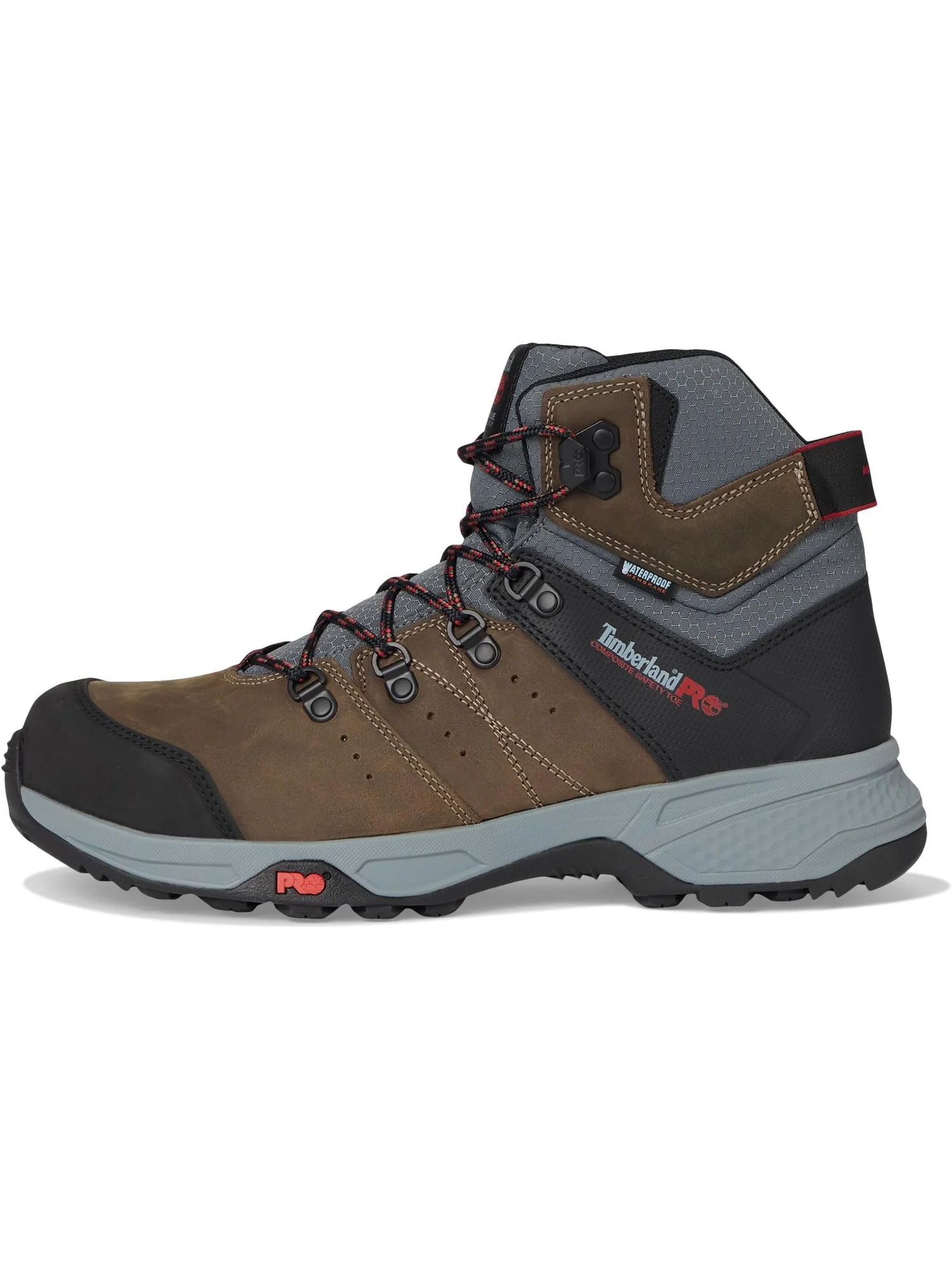 Мужские ботинки Timberland PRO Switchback, водонепроницаемые с защитным носком — изображение 4 из 7, шоколадно-кофе-красный