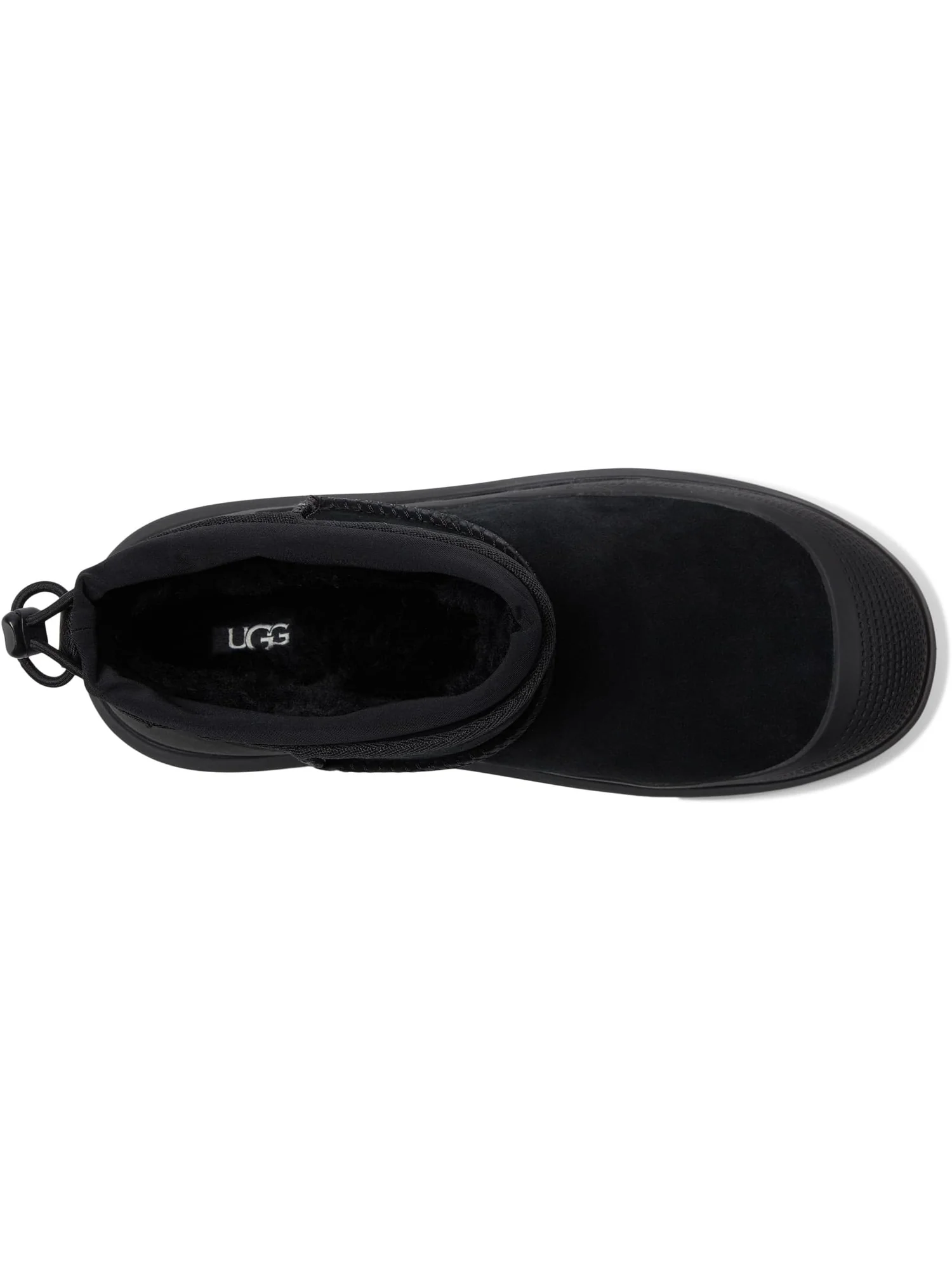 Мужские ботинки UGG Classic Ultra Mini Weather Hybrid замшевые с резиновой подошвой — изображение 2 из 7, черный