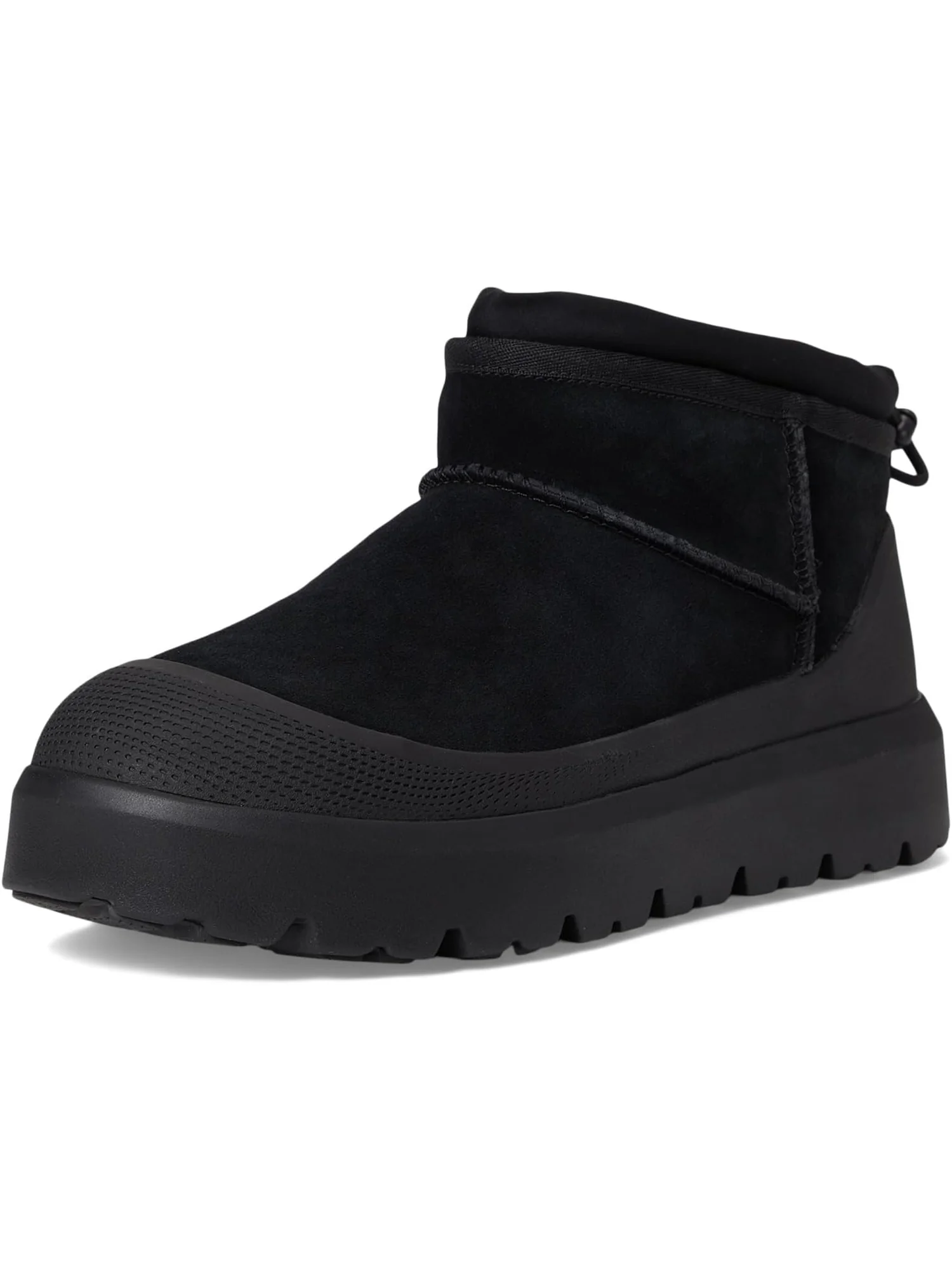 Мужские ботинки UGG Classic Ultra Mini Weather Hybrid замшевые с резиновой подошвой — изображение 7 из 7, черный