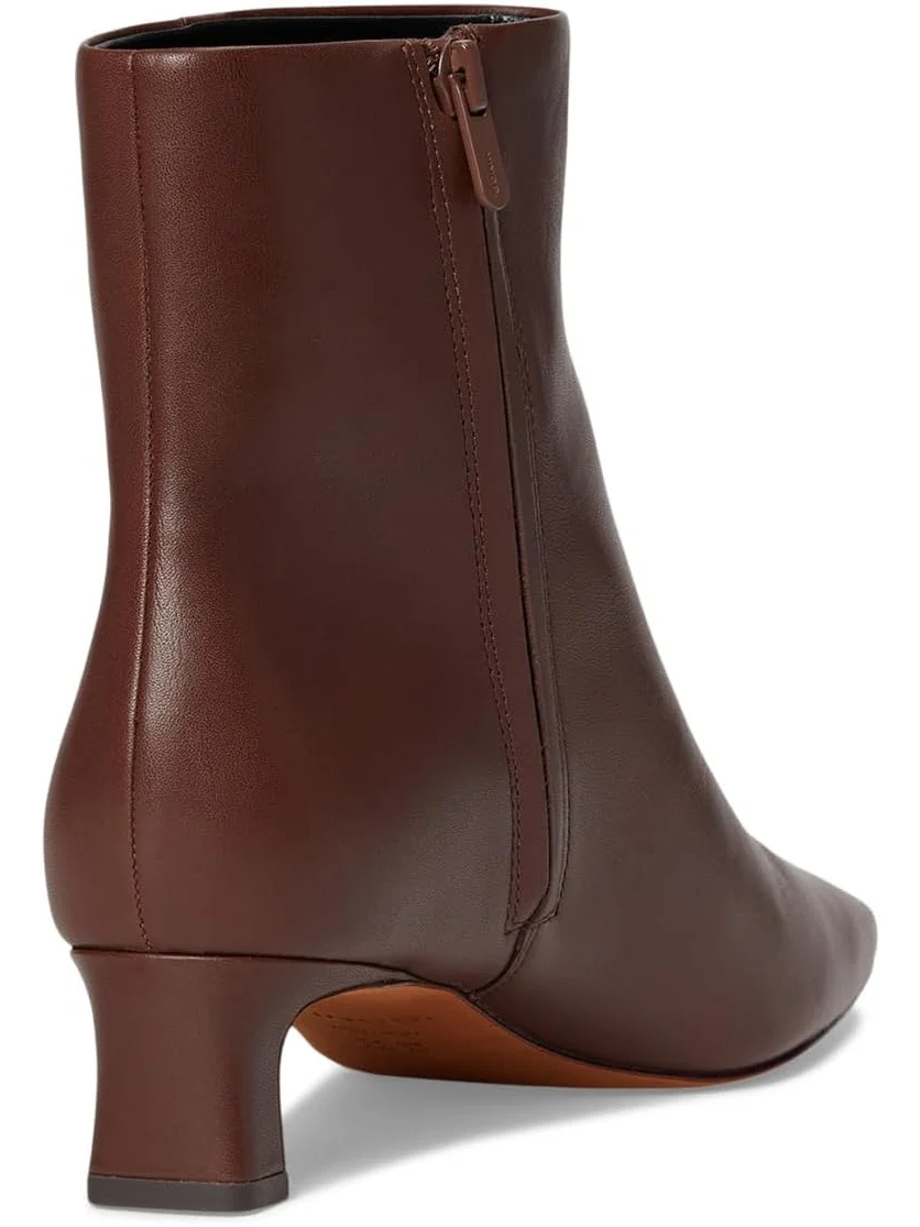 Ботинки Vince Harlan Zip Short Boots — изображение 5 из 7, молтон браун