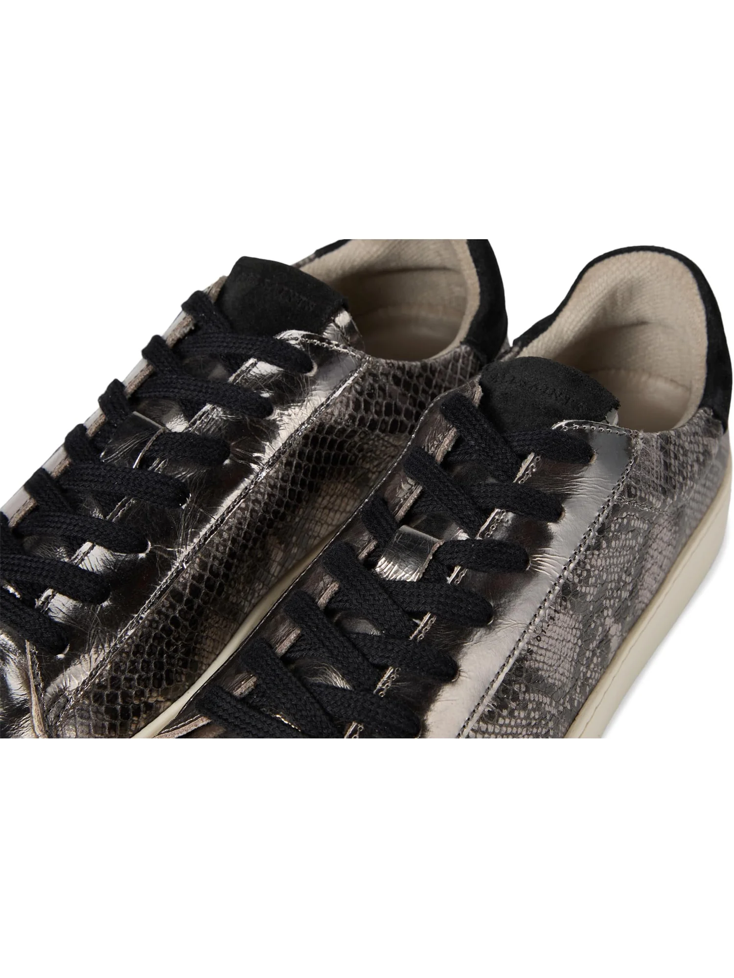Кроссовки AllSaints Shana Met Sneakers — изображение 6 из 7, серебристый/черный