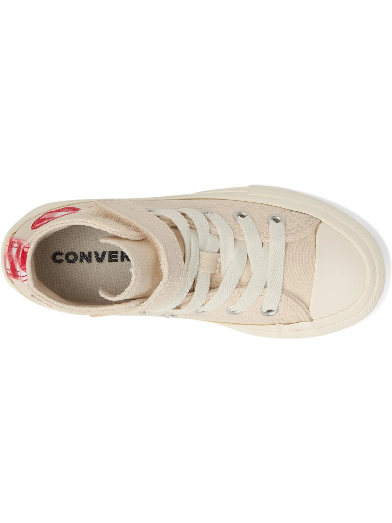 Кроссовки Converse Kids Chuck Taylor All Star Checkered Accents Easy On — изображение 2 из 7, светлый//красный
