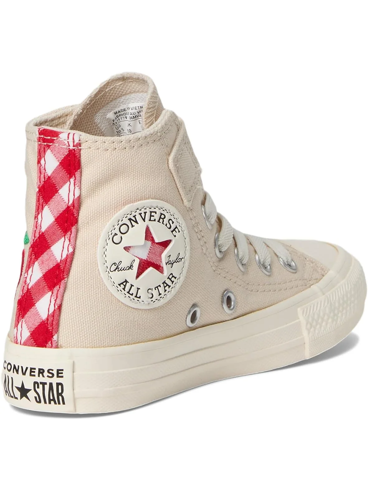 Кроссовки Converse Kids Chuck Taylor All Star Checkered Accents Easy On — изображение 5 из 7, светлый//красный
