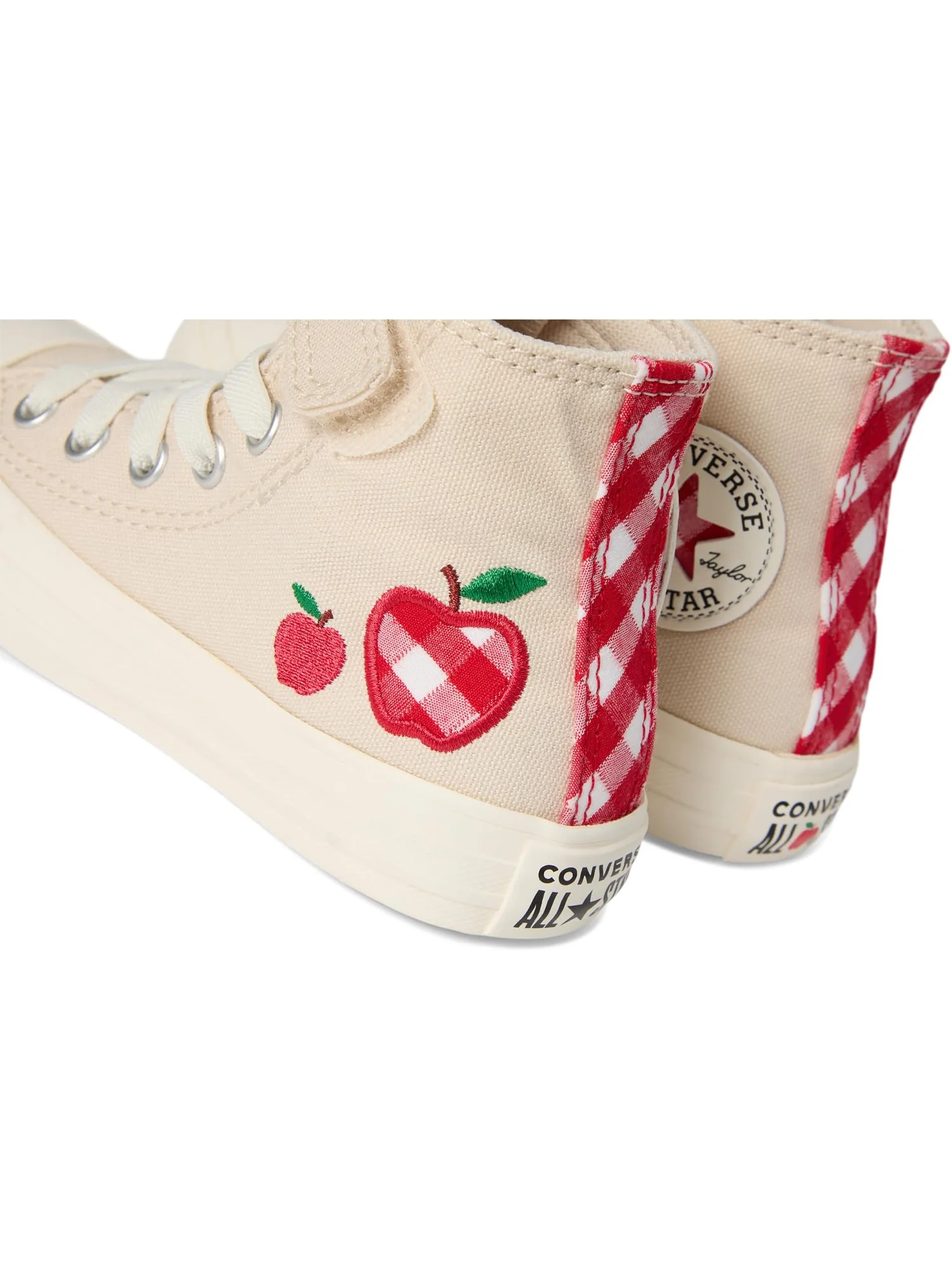 Кроссовки Converse Kids Chuck Taylor All Star Checkered Accents Easy On — изображение 6 из 7, светлый//красный