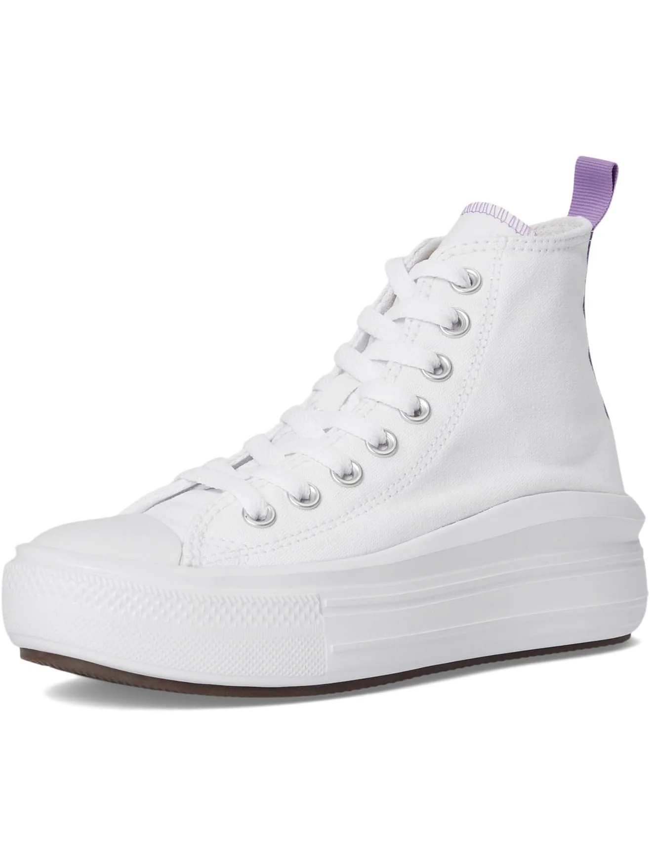 Кроссовки Converse Kids Chuck Taylor All Star Move Platform — изображение 7 из 7, белый/фиолетовый/белый
