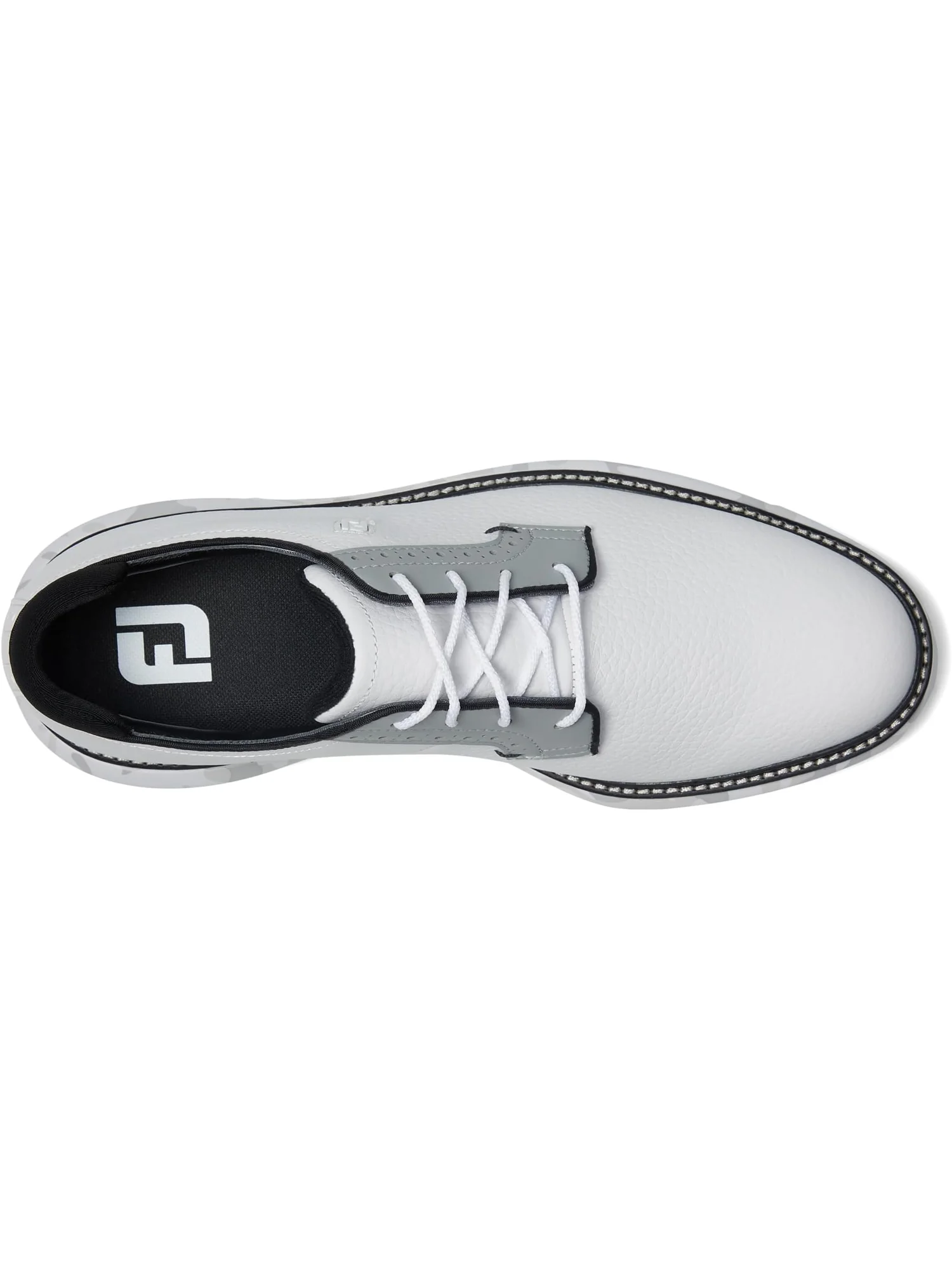 Кроссовки FootJoy Traditions Blucher Golf Shoes — изображение 2 из 7, белый/серый