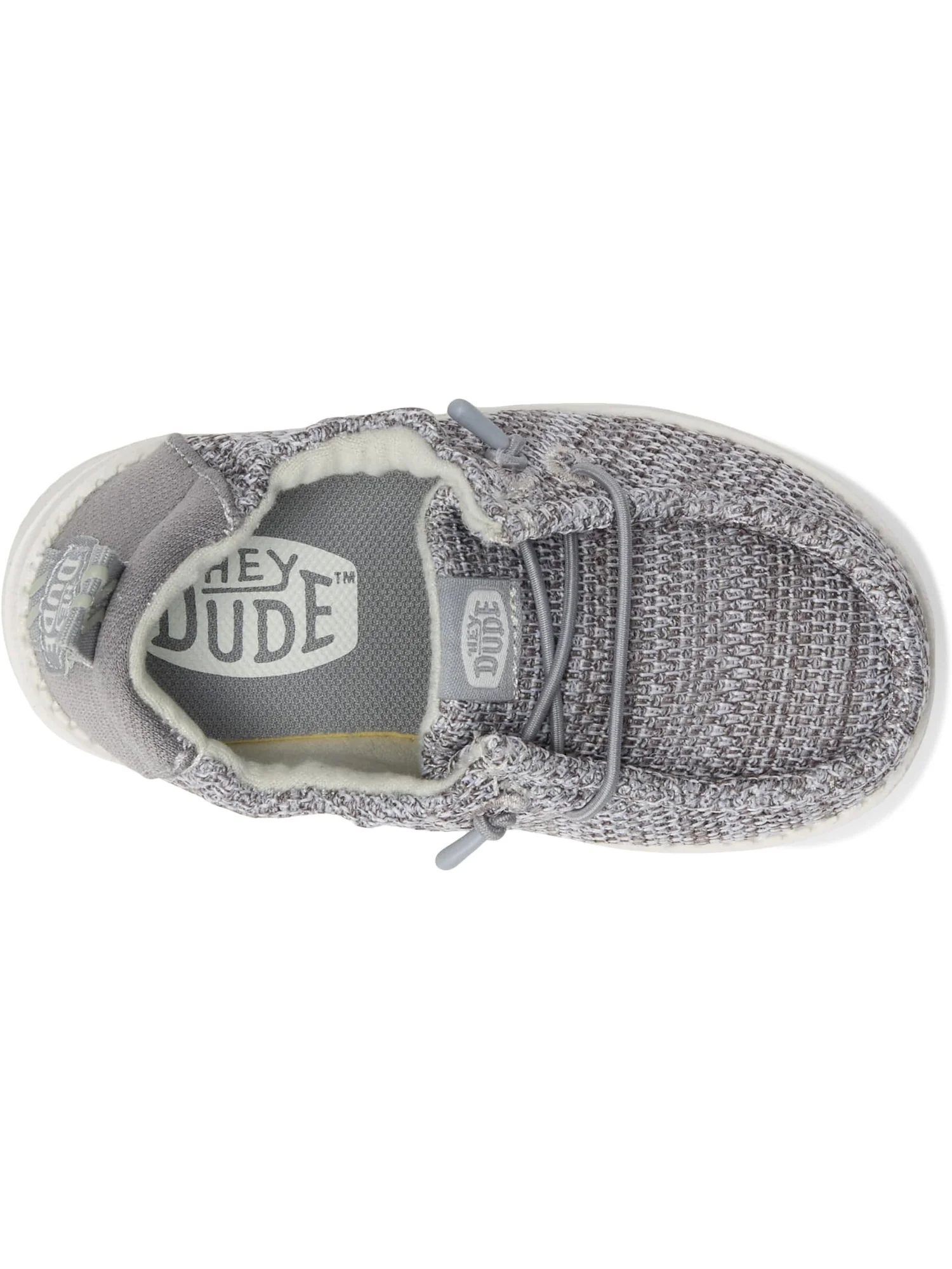 Кроссовки Hey Dude Kids Lildude Slip-On Core — изображение 2 из 7, серый/белый