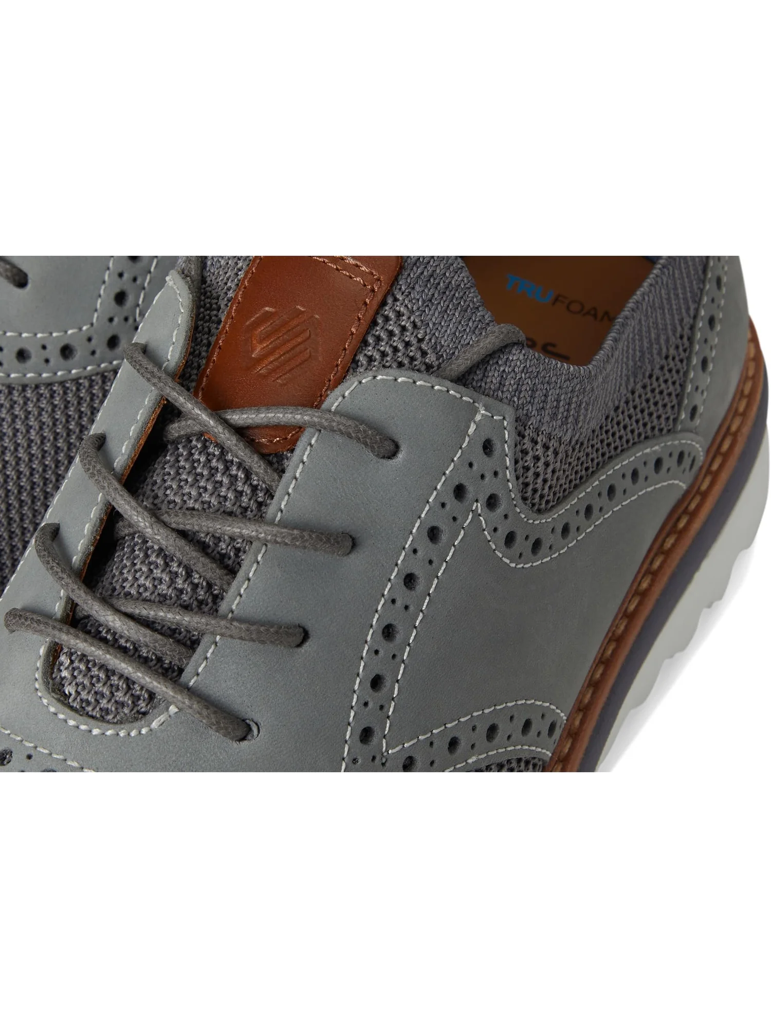 Кроссовки Johnston & Murphy Braydon Knit Saddle — изображение 6 из 7, серый