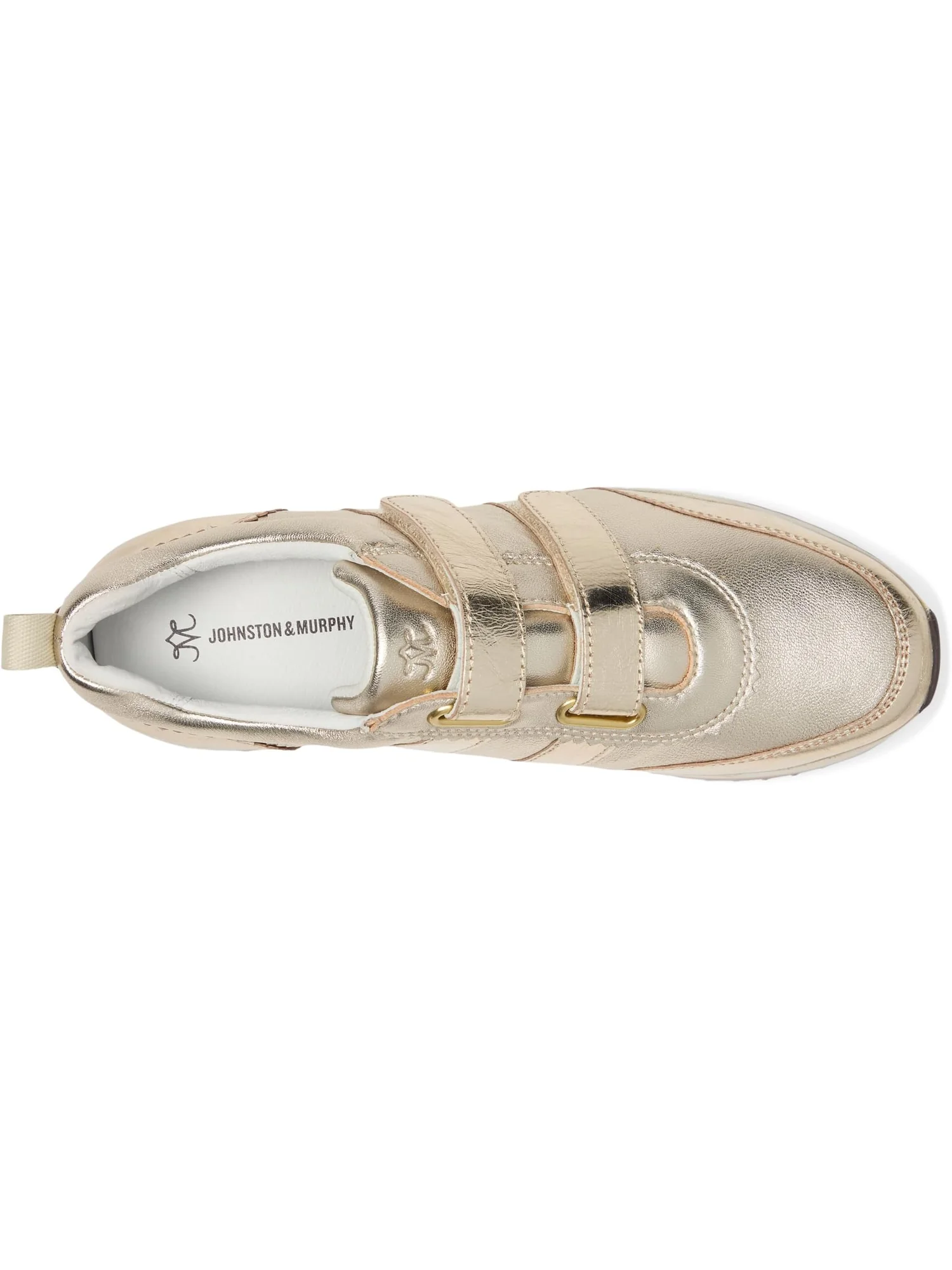 Кроссовки Johnston & Murphy Gracie Double Strap Sneakers — изображение 2 из 7, золотистый металлик