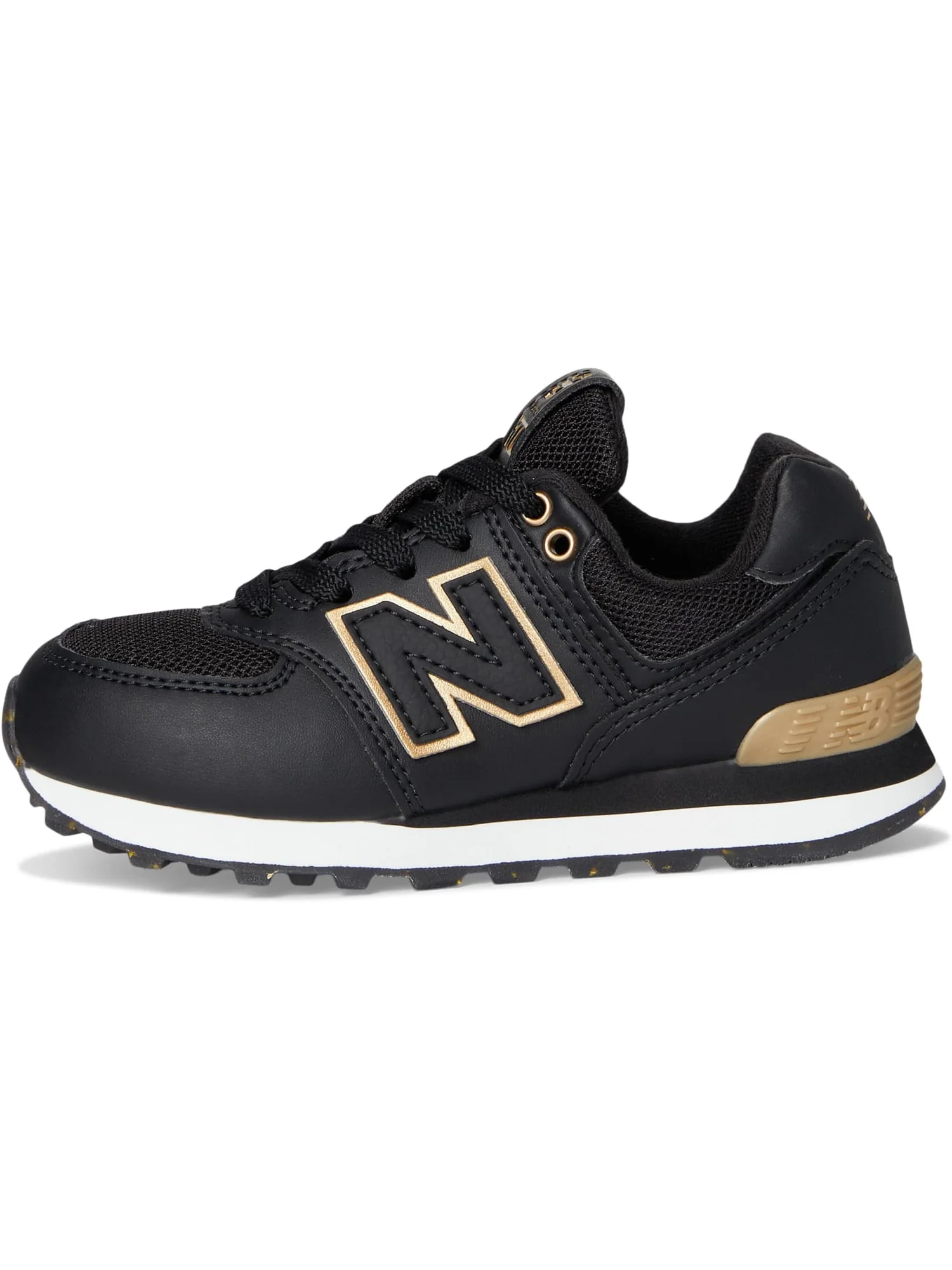 Кроссовки New Balance Kids 574 — изображение 4 из 7, черный/золотистый