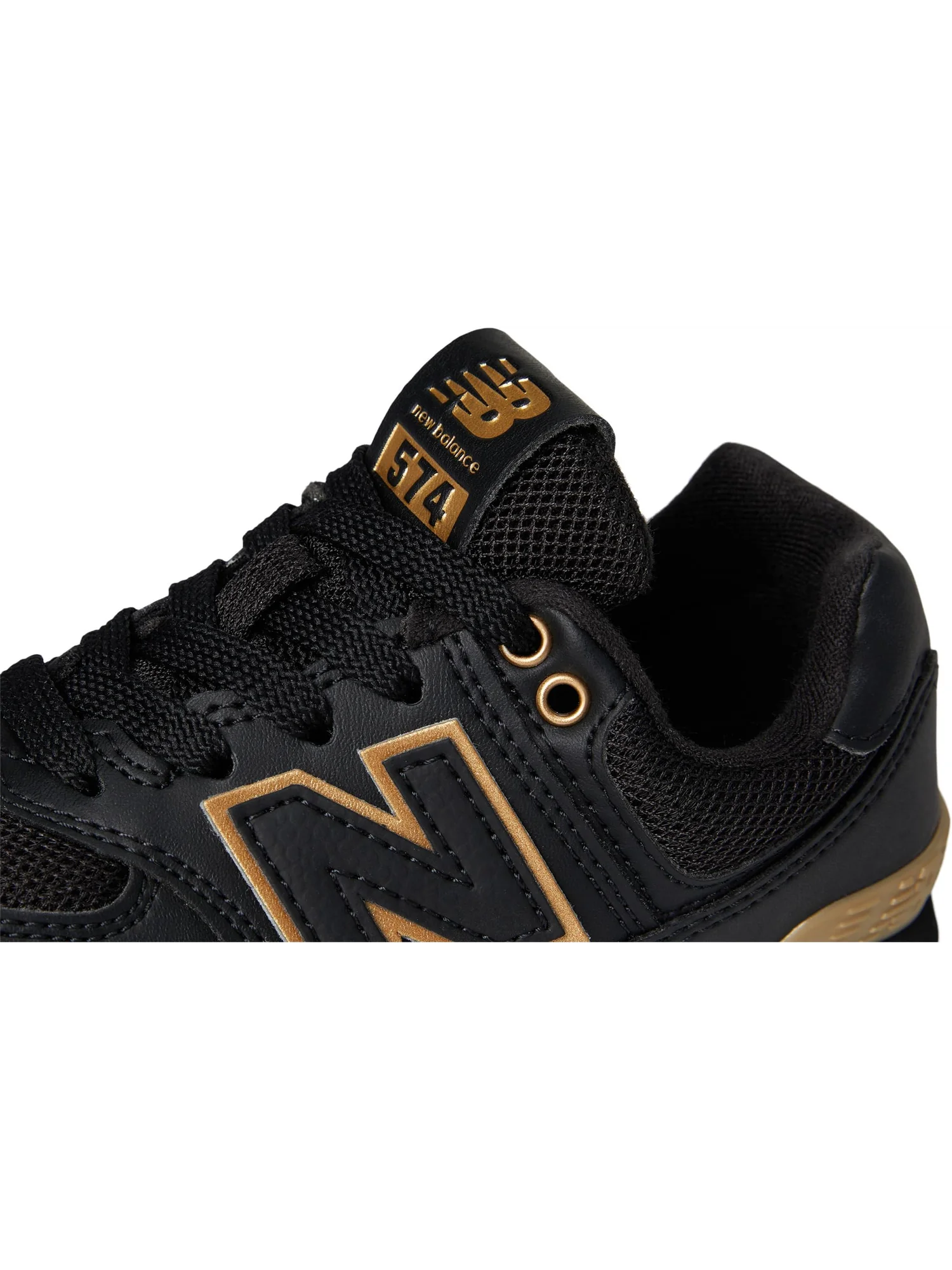 Кроссовки New Balance Kids 574 — изображение 6 из 7, черный/золотистый
