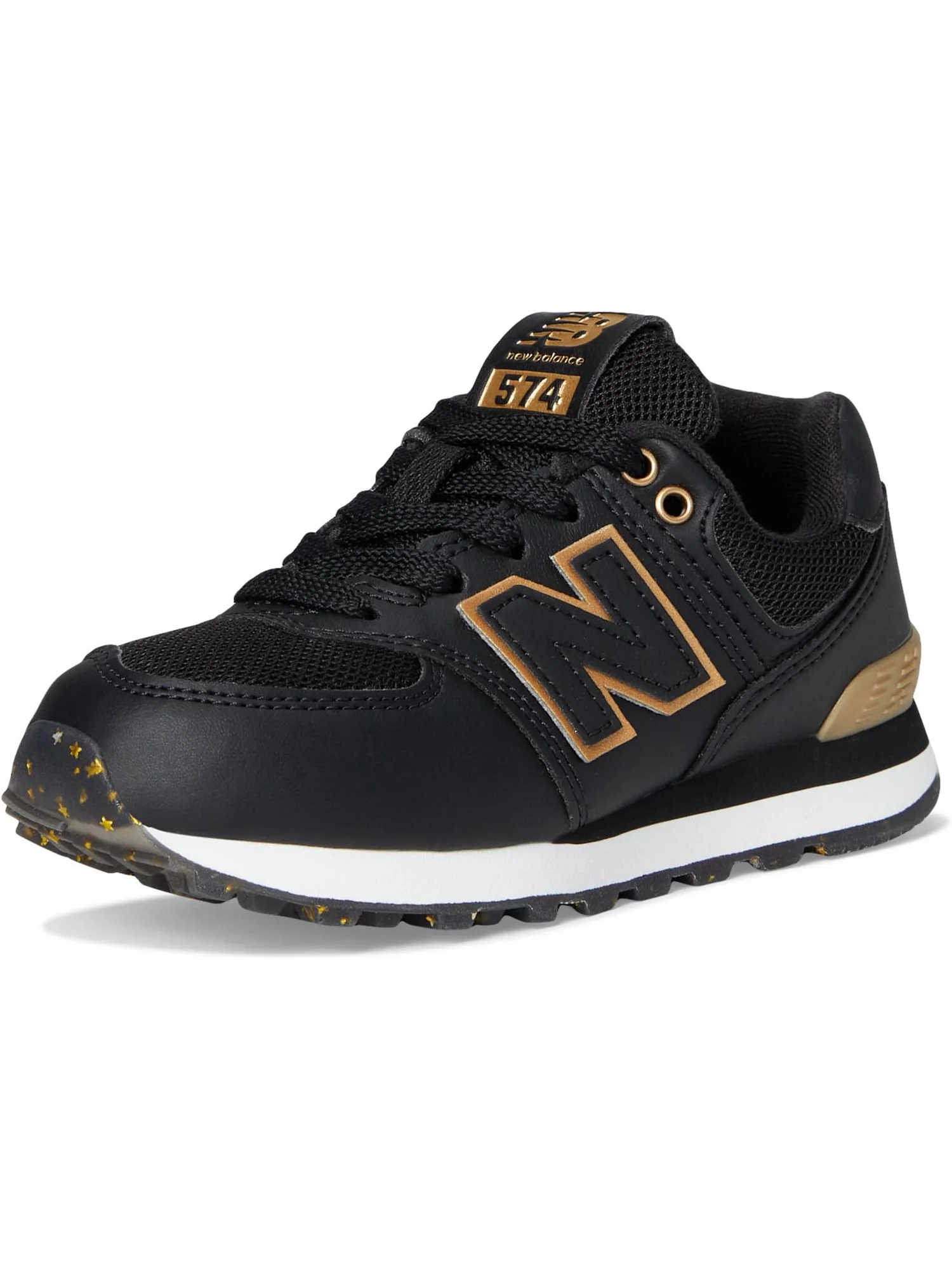 Кроссовки New Balance Kids 574 — изображение 7 из 7, черный/золотистый