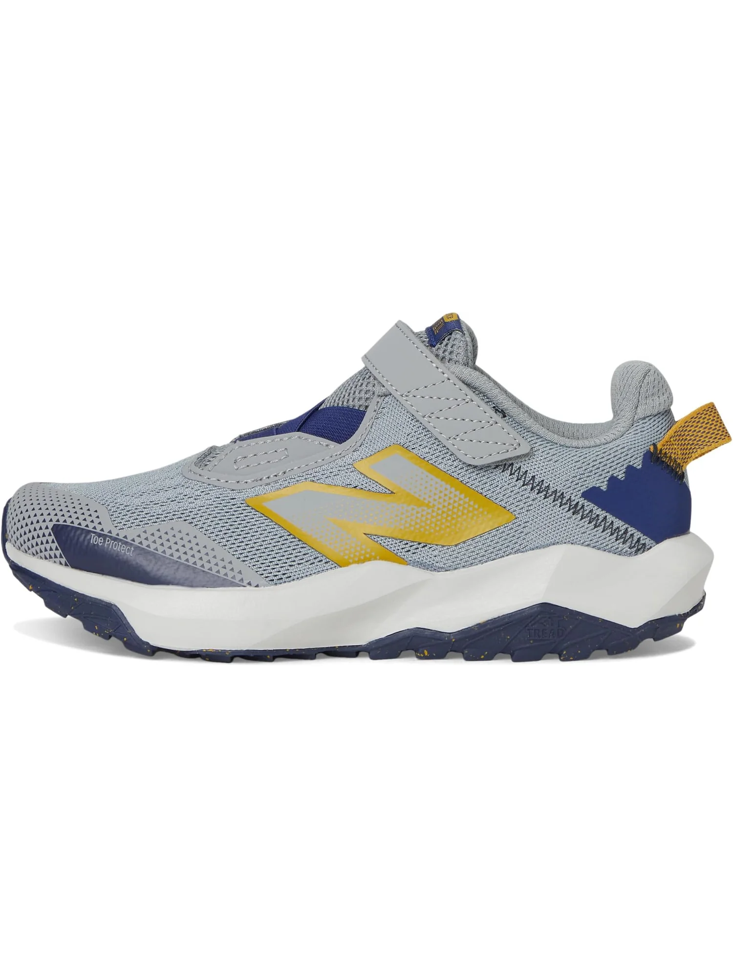 Кроссовки New Balance Kids Dynasoft Nitrel V6 Bungee Lace With Top Strap — изображение 4 из 7, серый/синий/золотистый