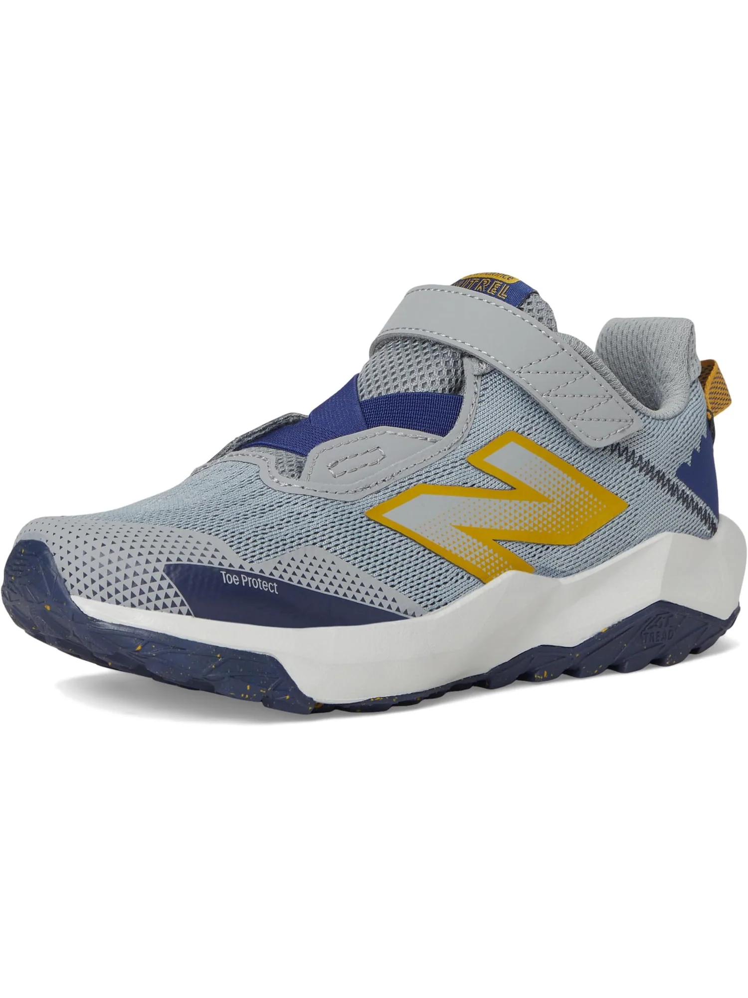 Кроссовки New Balance Kids Dynasoft Nitrel V6 Bungee Lace With Top Strap — изображение 7 из 7, серый/синий/золотистый
