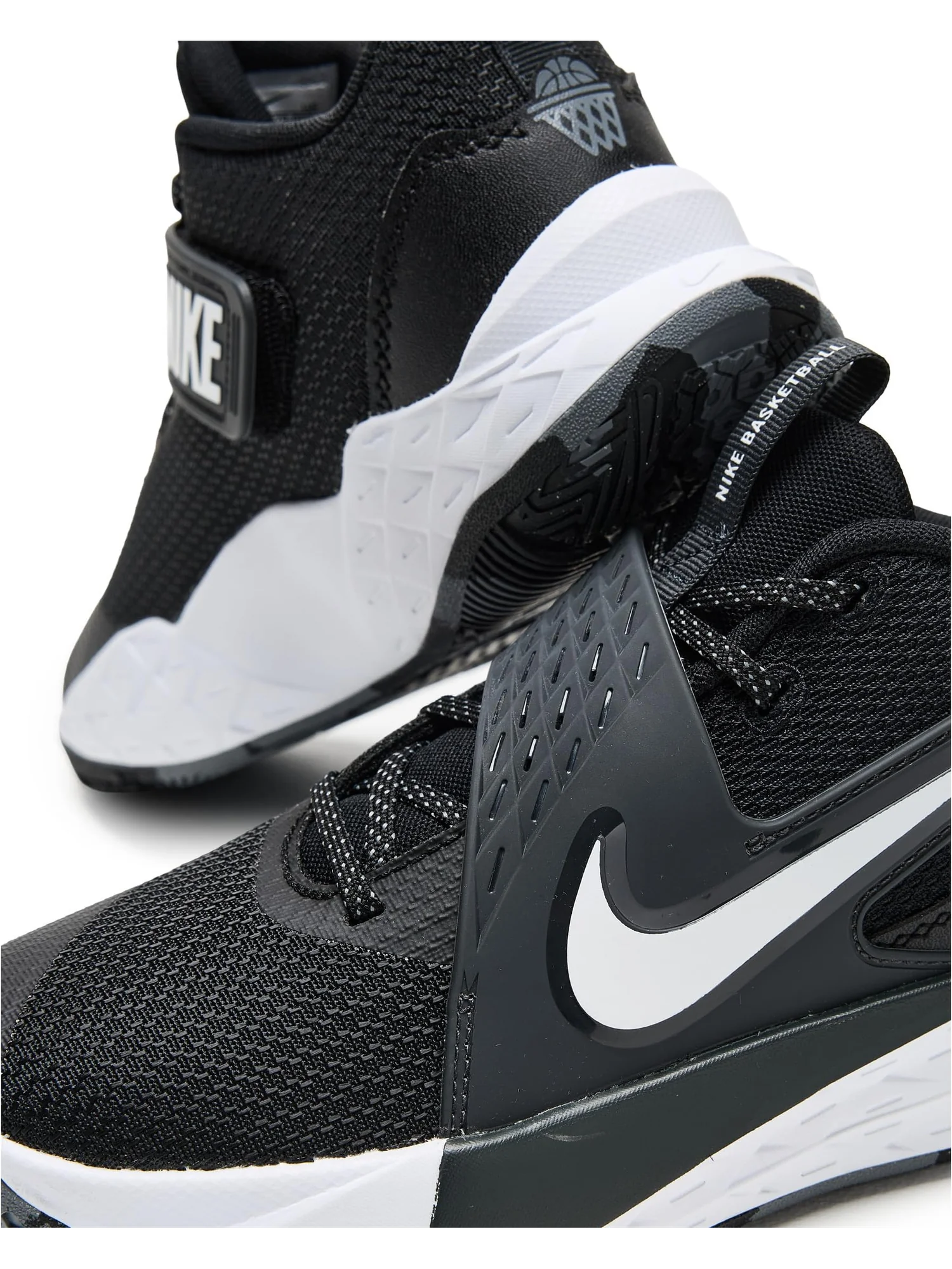 Кроссовки Nike Kids Team Hustle D 12 — изображение 6 из 7, черный/белый