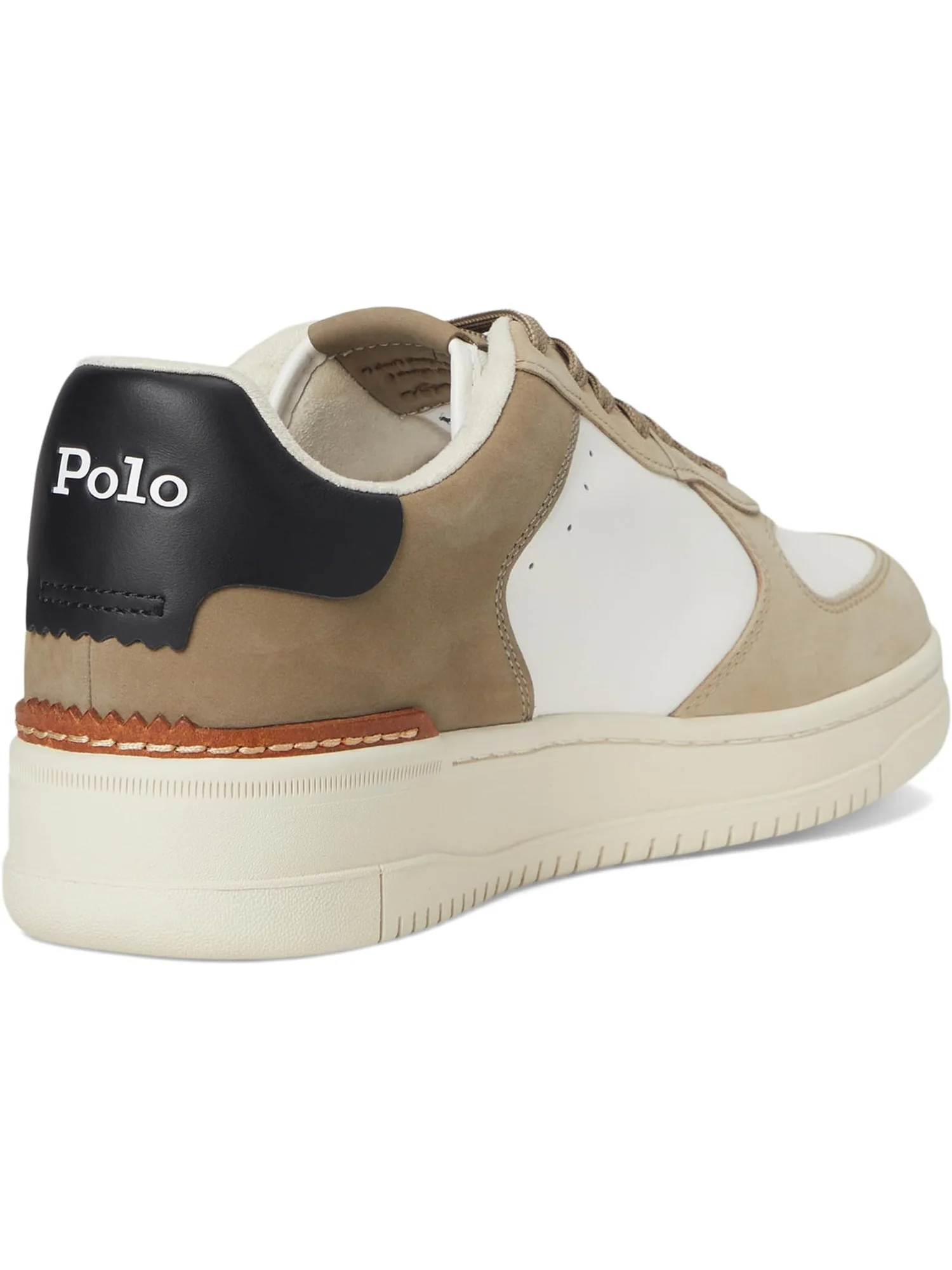 Кроссовки Polo Ralph Lauren Masters Court Nubuck & Leather Sneakers — изображение 5 из 7, белый