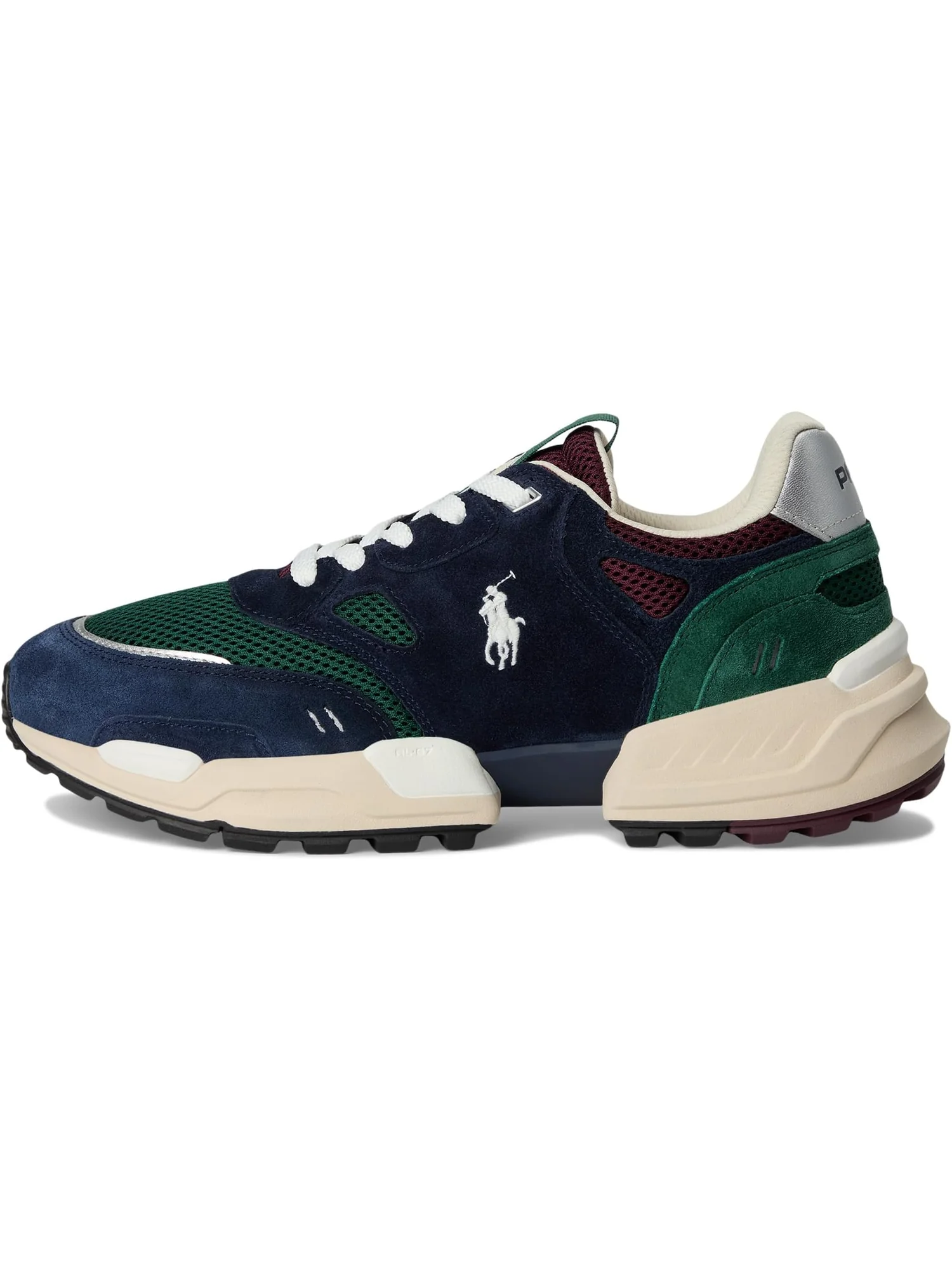 Кроссовки Polo Ralph Lauren Jogger Suede & Mesh Sneakers, цвет Madison Ave Color-Block — изображение 4 из 7