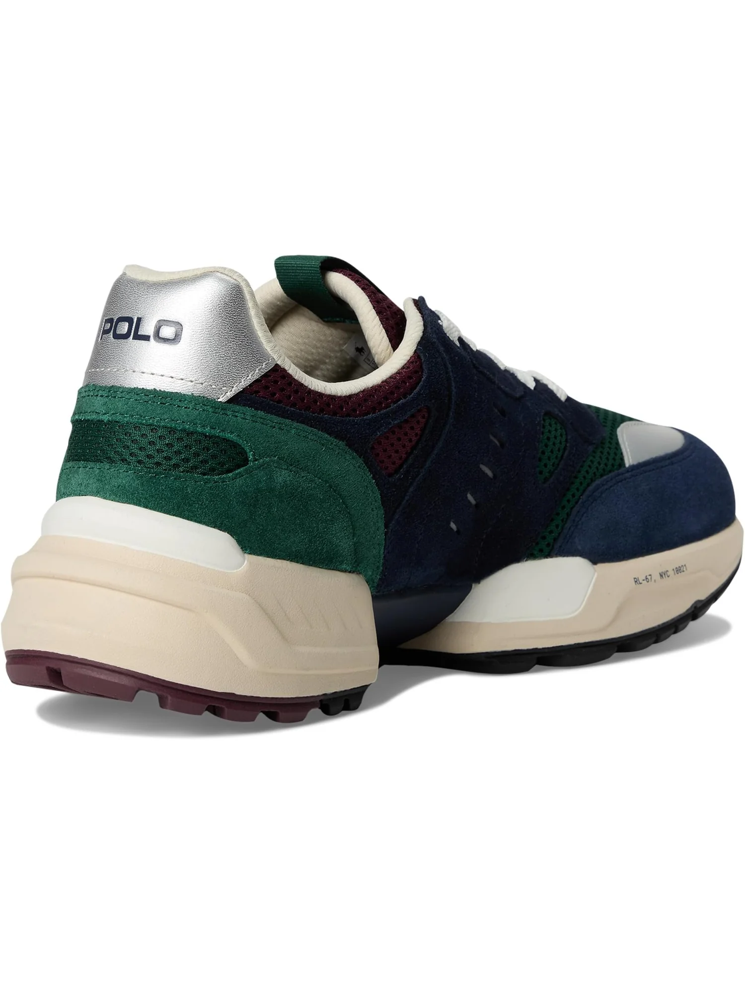 Кроссовки Polo Ralph Lauren Jogger Suede & Mesh Sneakers, цвет Madison Ave Color-Block — изображение 5 из 7