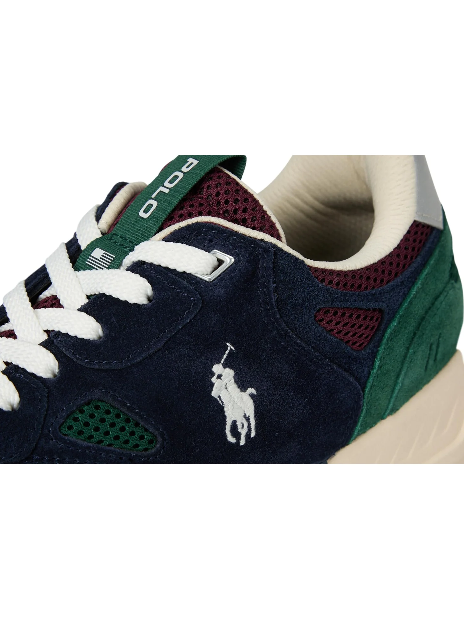 Кроссовки Polo Ralph Lauren Jogger Suede & Mesh Sneakers, цвет Madison Ave Color-Block — изображение 6 из 7