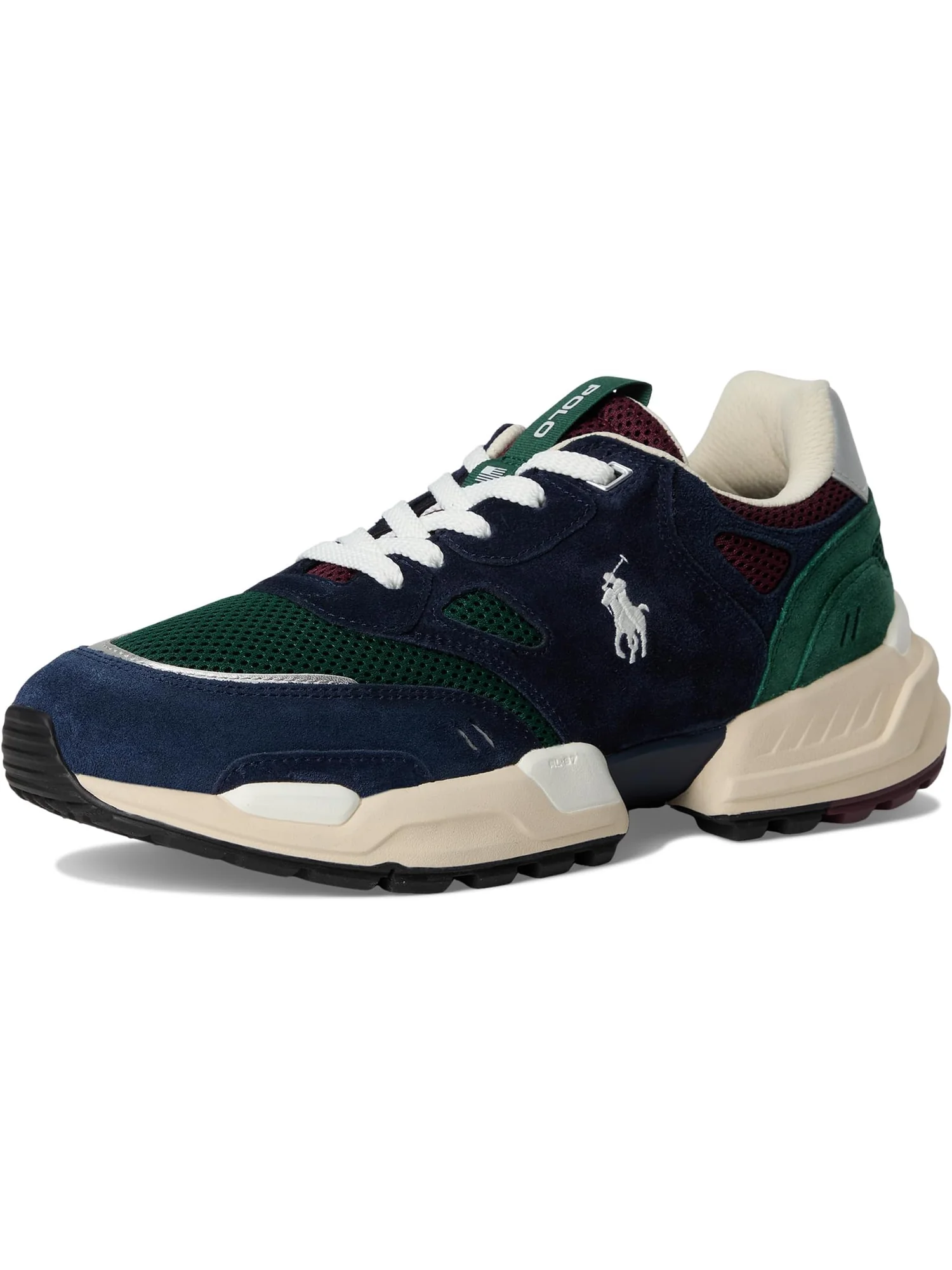 Кроссовки Polo Ralph Lauren Jogger Suede & Mesh Sneakers, цвет Madison Ave Color-Block — изображение 7 из 7