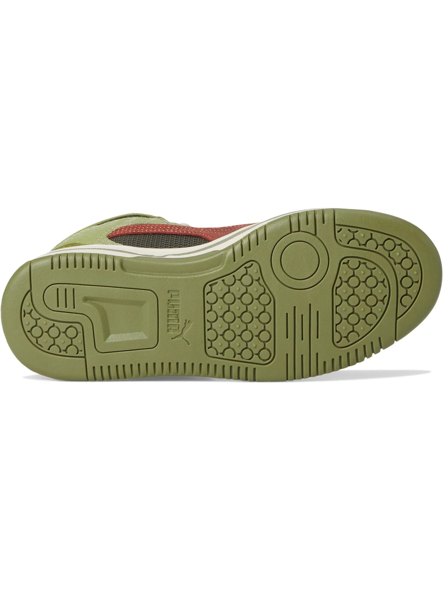 Кроссовки PUMA Kids Rebound Layup Mid Jurassic World Shoes — изображение 3 из 7, зеленый/красный/желтый