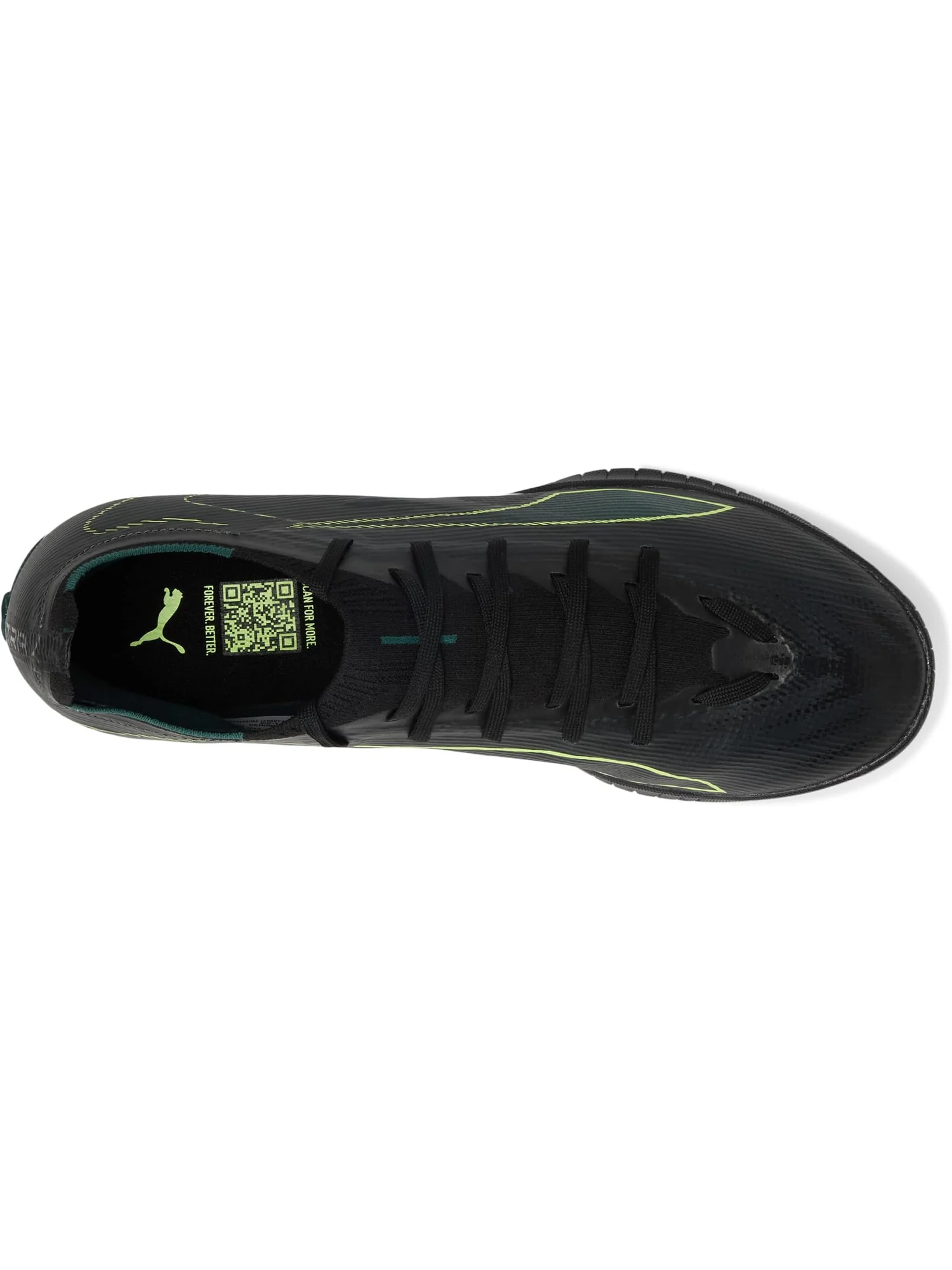 Кроссовки PUMA Ultra 6 Match Turf Trainer Soccer Cleats — изображение 2 из 7, черный/светлый/зеленый