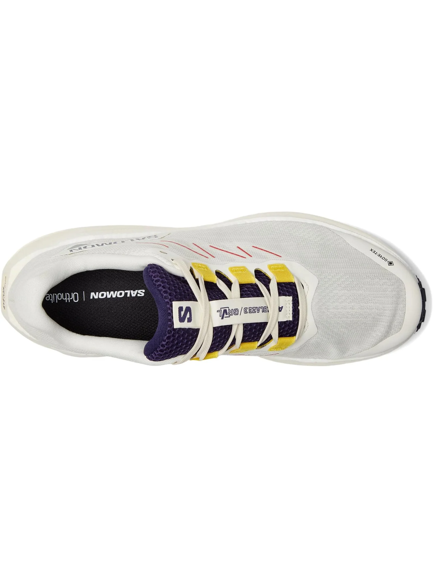 Кроссовки Salomon Men's Aero Blaze 3, Vanilla Ice/Astral Aura/Lemon — изображение 2 из 7, желтый