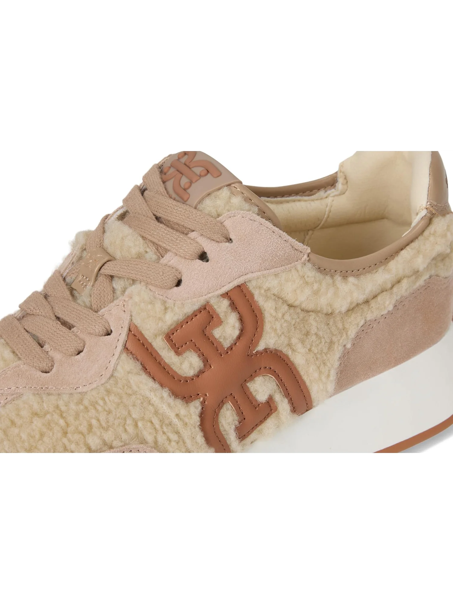 Кроссовки Sam Edelman Langley 3 Lace-up Shoes — изображение 6 из 7, бежевый