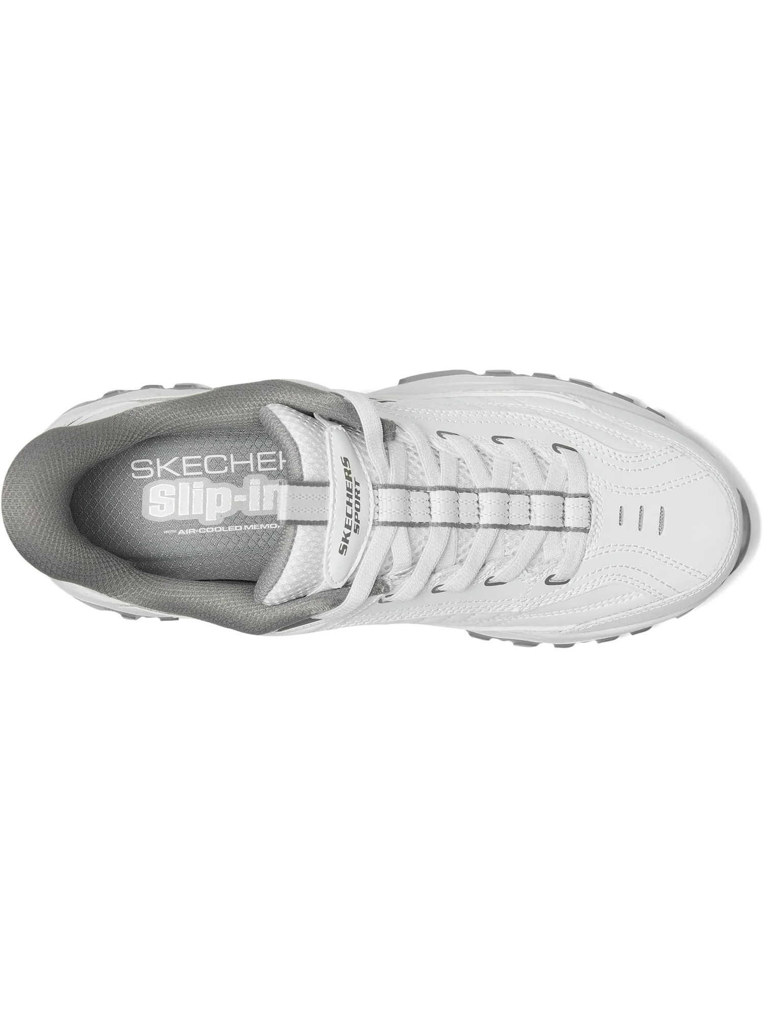 Кроссовки SKECHERS Afterburn E'Lite Grill Corporal Hands Free Slip-In — изображение 2 из 7, белый/серый
