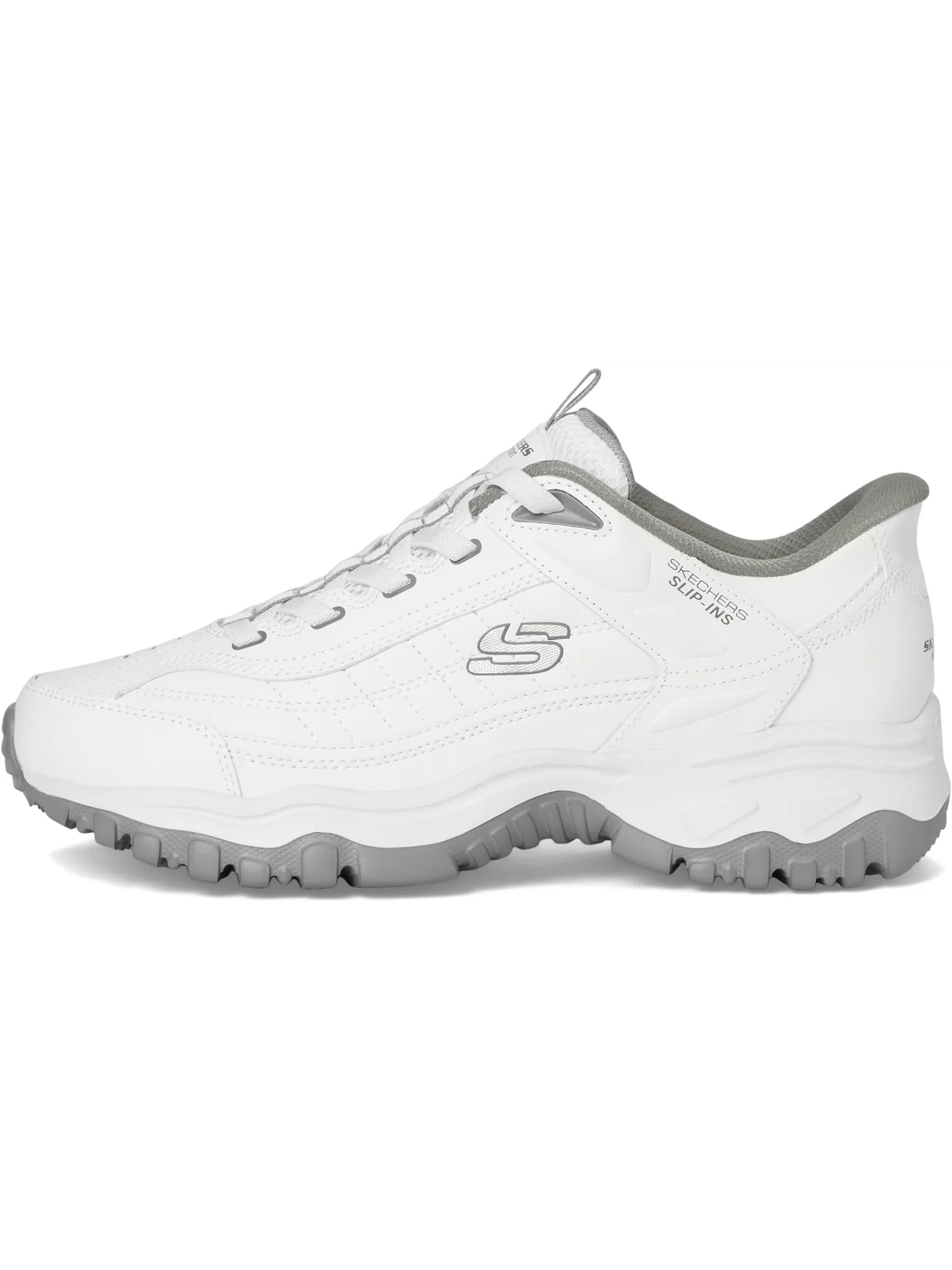 Кроссовки SKECHERS Afterburn E'Lite Grill Corporal Hands Free Slip-In — изображение 4 из 7, белый/серый