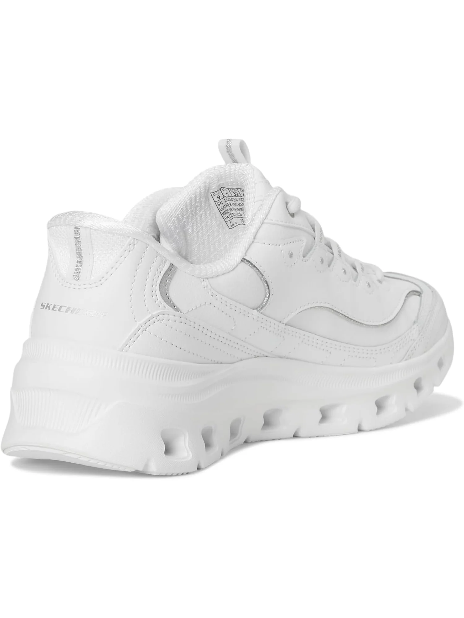Кроссовки SKECHERS Glide-Step Pro Timeless Twist Hands Free Slip-Ins — изображение 5 из 7, белый серебристый