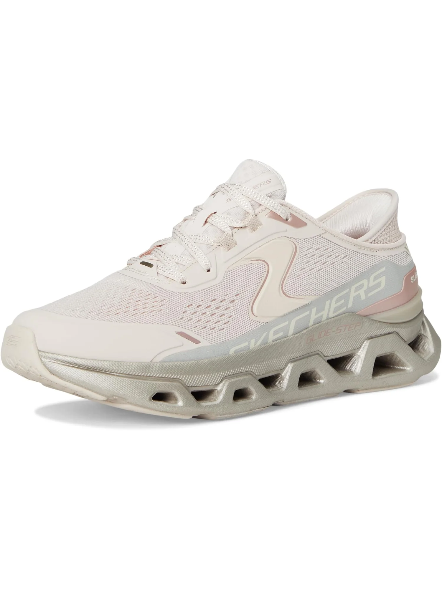 Кроссовки SKECHERS Glide-Step Altus Starlight Shine Hands Free Slip-Ins — изображение 7 из 7, натуральный золотистый