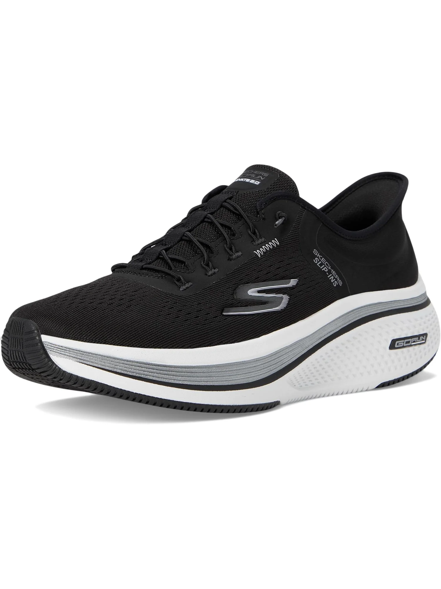 Кроссовки SKECHERS Go Run Elevate 2.0 Banyan Hands Free Slip-Ins — изображение 7 из 7, черный/белый