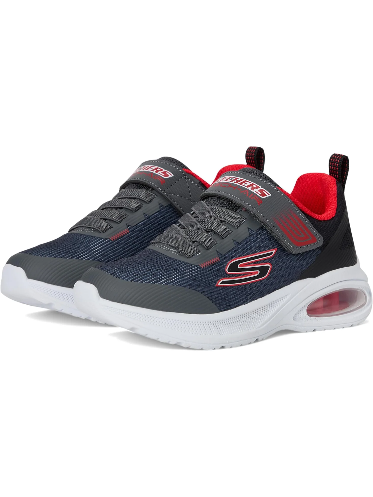 Кроссовки SKECHERS KIDS Microspec Max Advance-squad-p 404105L — изображение 1 из 7, темно-серый/черный