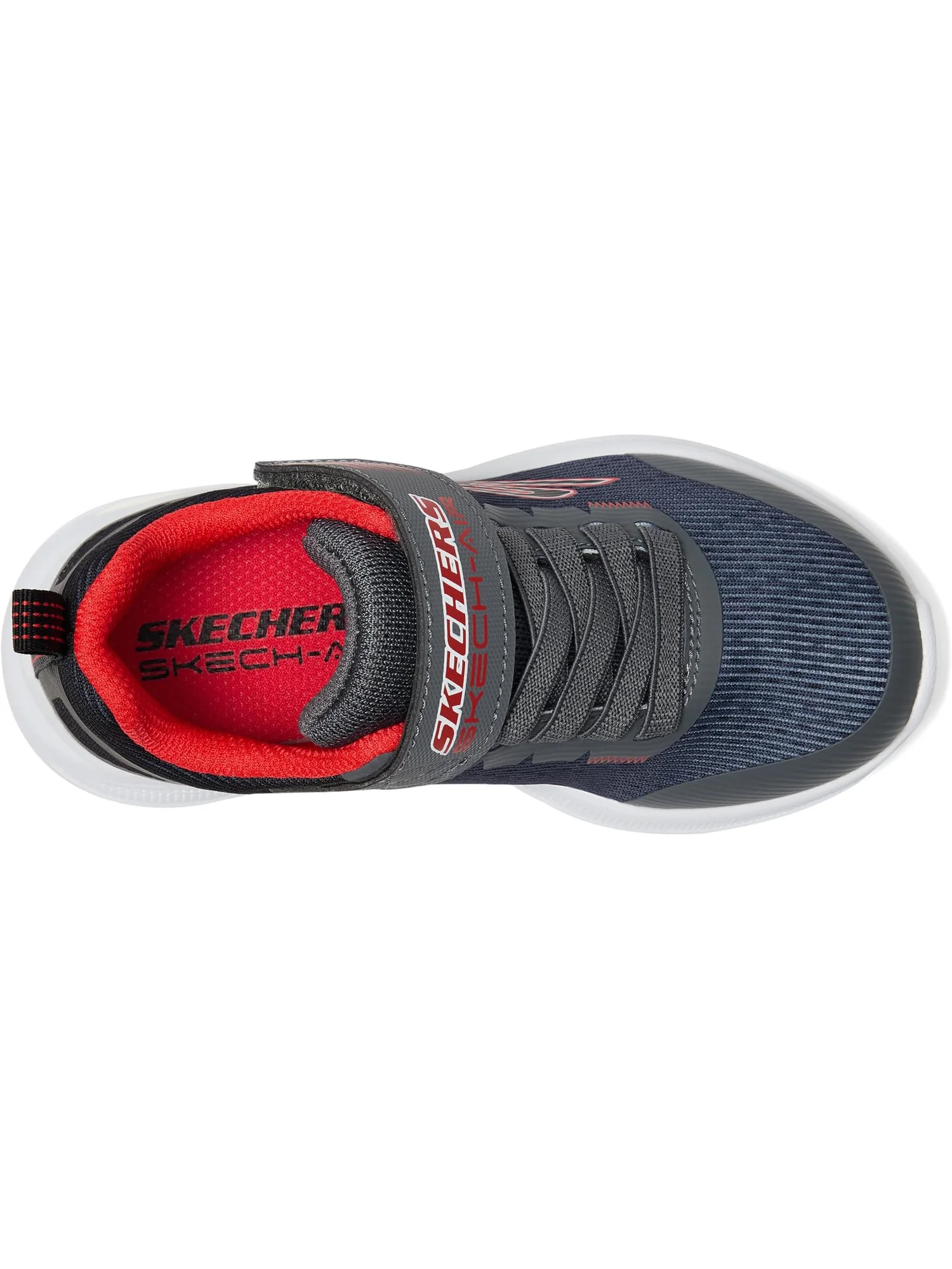 Кроссовки SKECHERS KIDS Microspec Max Advance-squad-p 404105L — изображение 2 из 7, темно-серый/черный