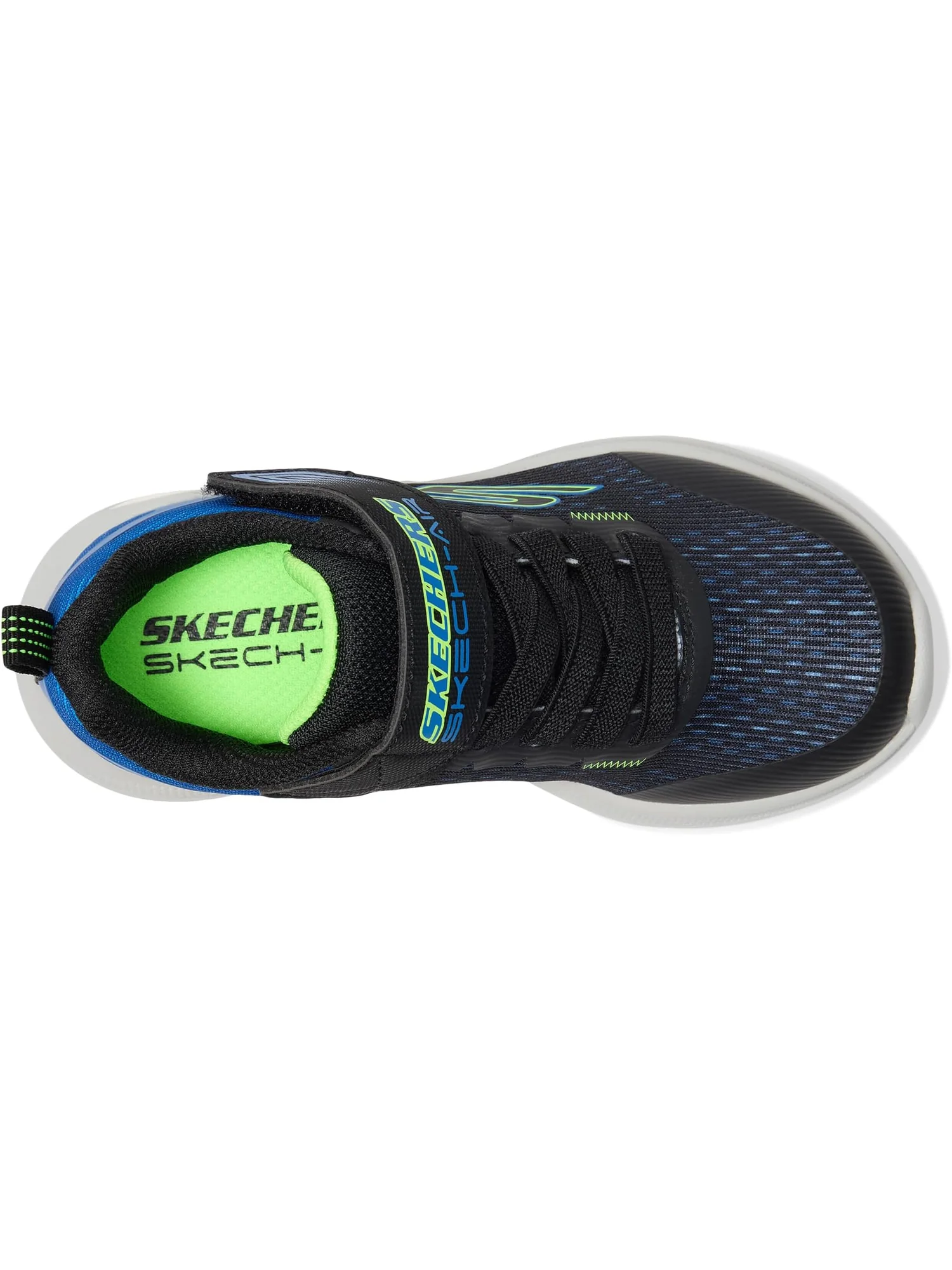 Кроссовки SKECHERS KIDS Microspec Max Advance-squad-p 404105L — изображение 2 из 7, черный/синий