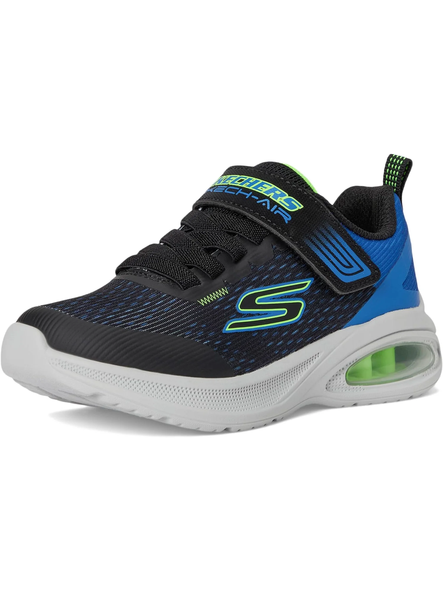Кроссовки SKECHERS KIDS Microspec Max Advance-squad-p 404105L — изображение 7 из 7, черный/синий