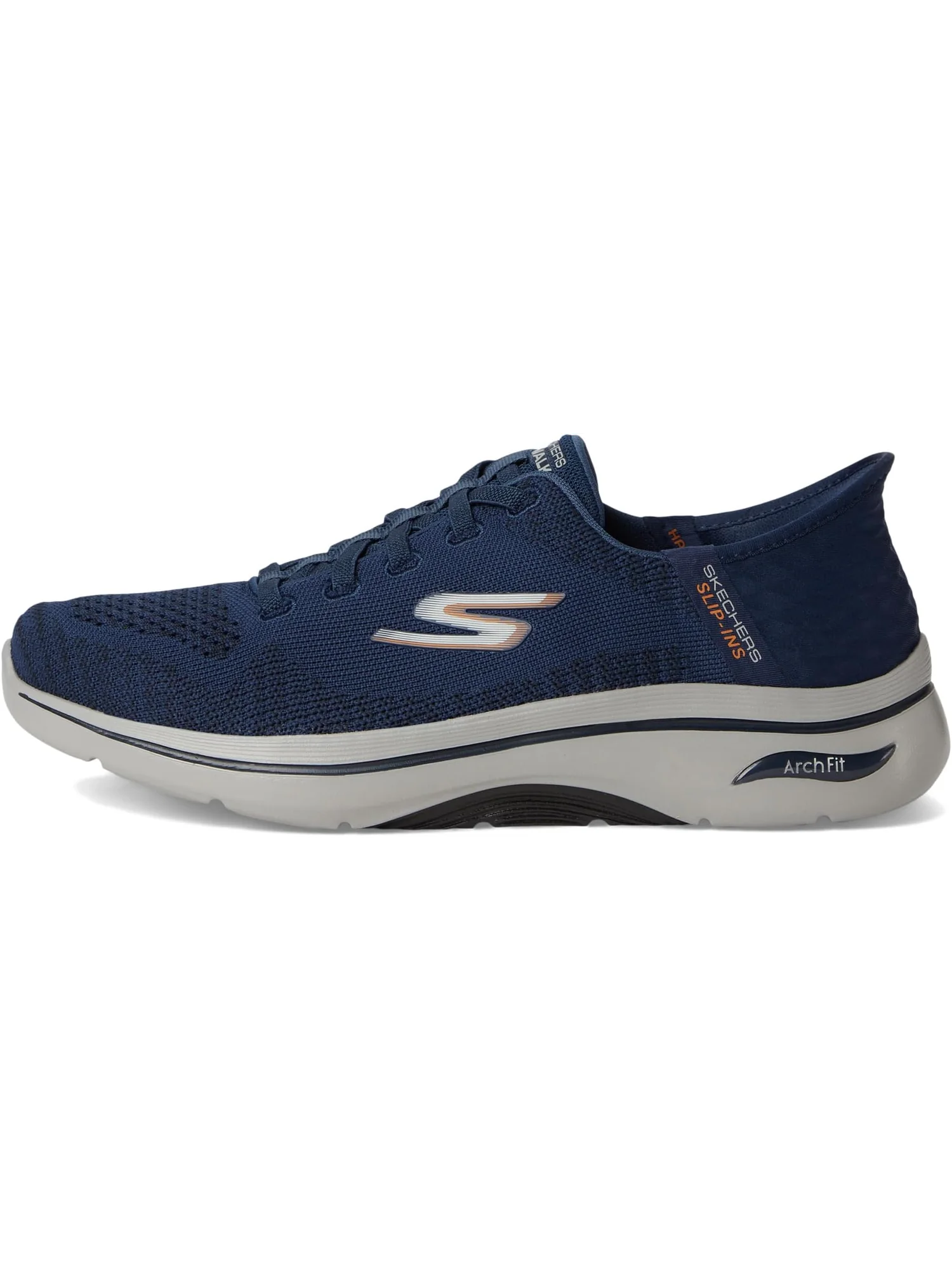 Кроссовки SKECHERS Performance Go Walk Arch Fit 2.0 - Grand Hands Free Slip-Ins — изображение 4 из 7, темно-синий/оранжевый