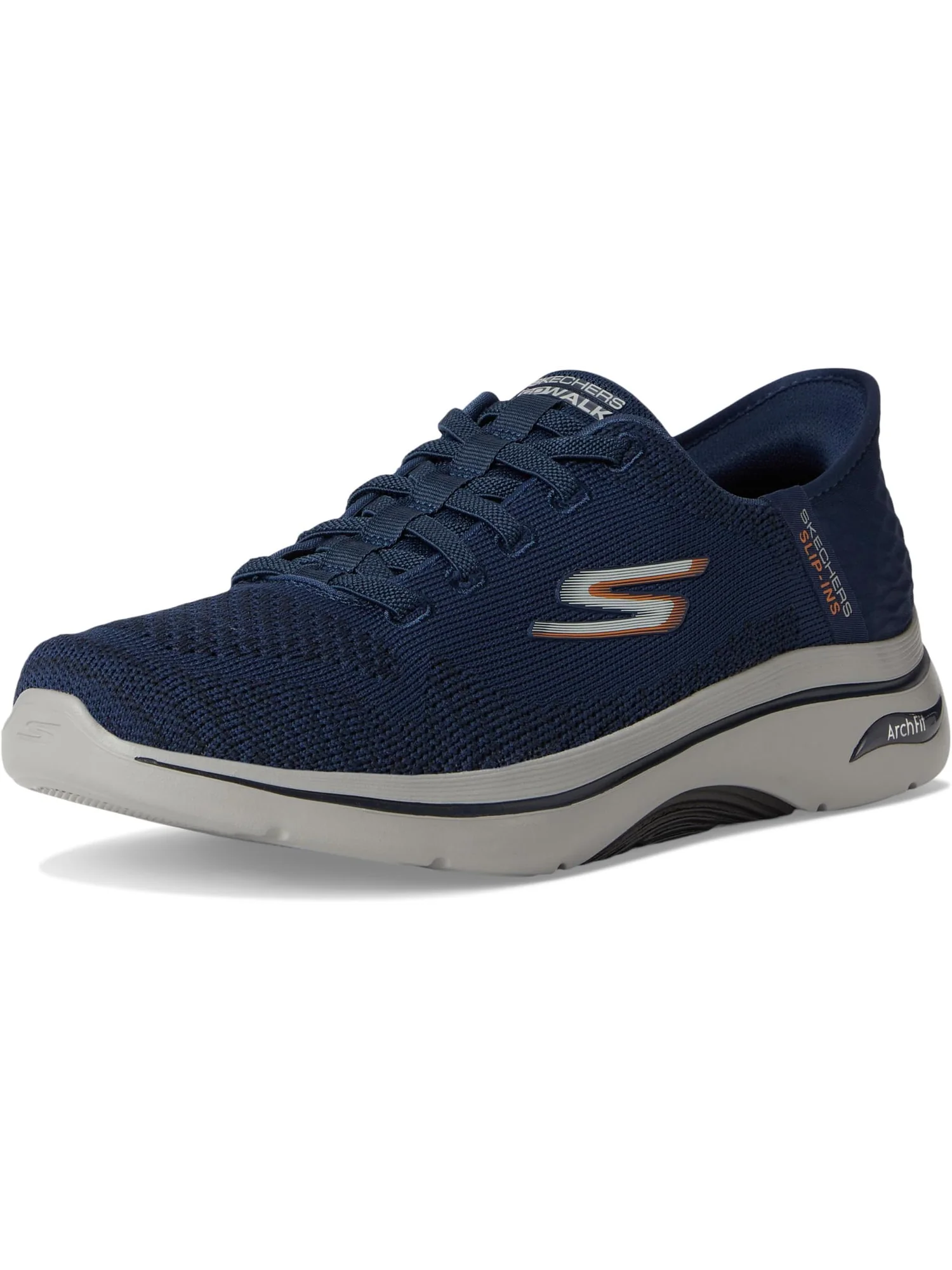 Кроссовки SKECHERS Performance Go Walk Arch Fit 2.0 - Grand Hands Free Slip-Ins — изображение 7 из 7, темно-синий/оранжевый