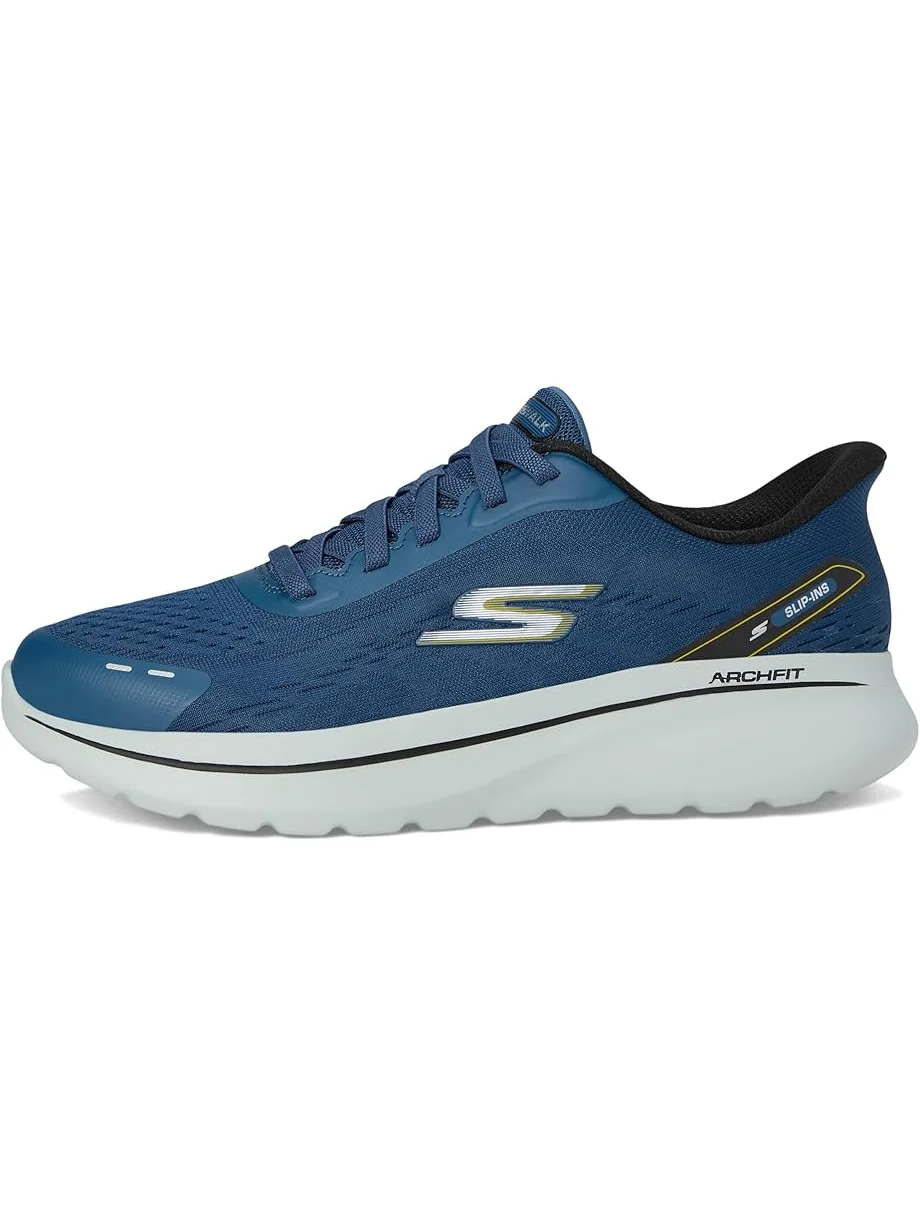 Мужские кроссовки SKECHERS Performance Go Walk Arch Fit N-Joy Nobend Hands Free Slip-In — изображение 4 из 7, темно-синий