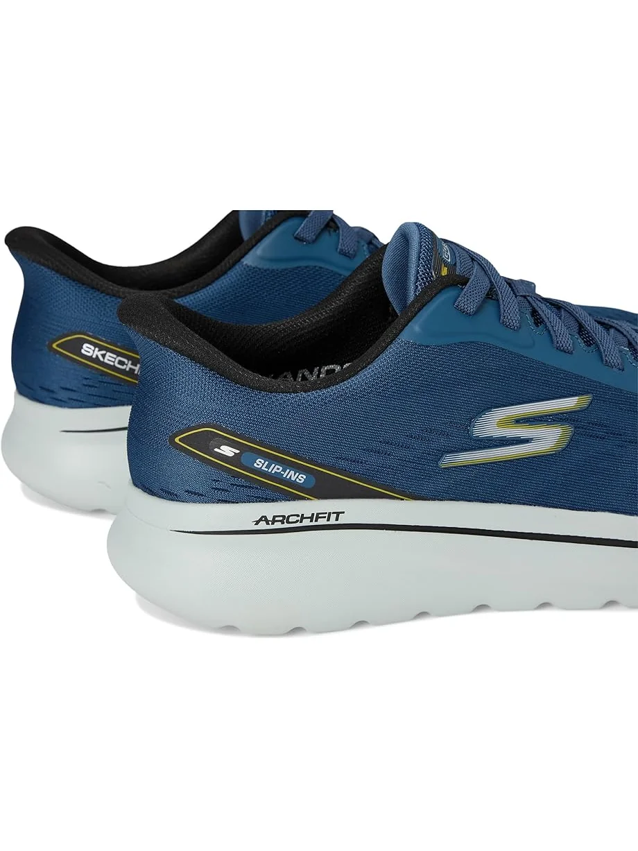 Мужские кроссовки SKECHERS Performance Go Walk Arch Fit N-Joy Nobend Hands Free Slip-In — изображение 6 из 7, темно-синий