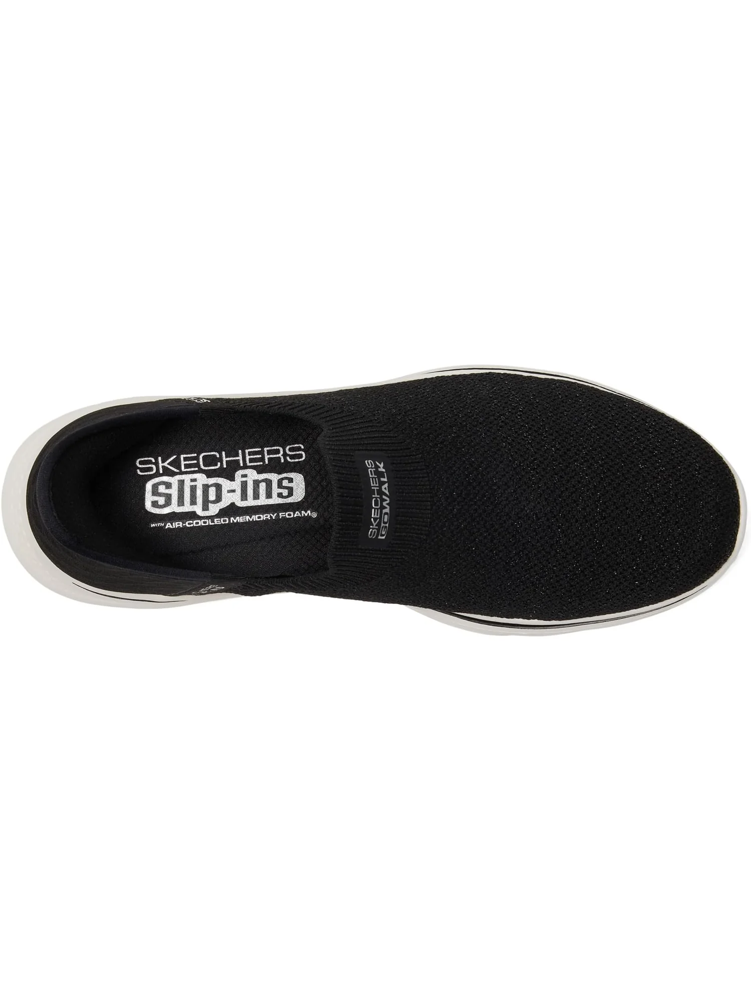 Кроссовки SKECHERS Performance Go Walk 7 Springtime Hands Free Slip-Ins — изображение 2 из 7, черный/белый