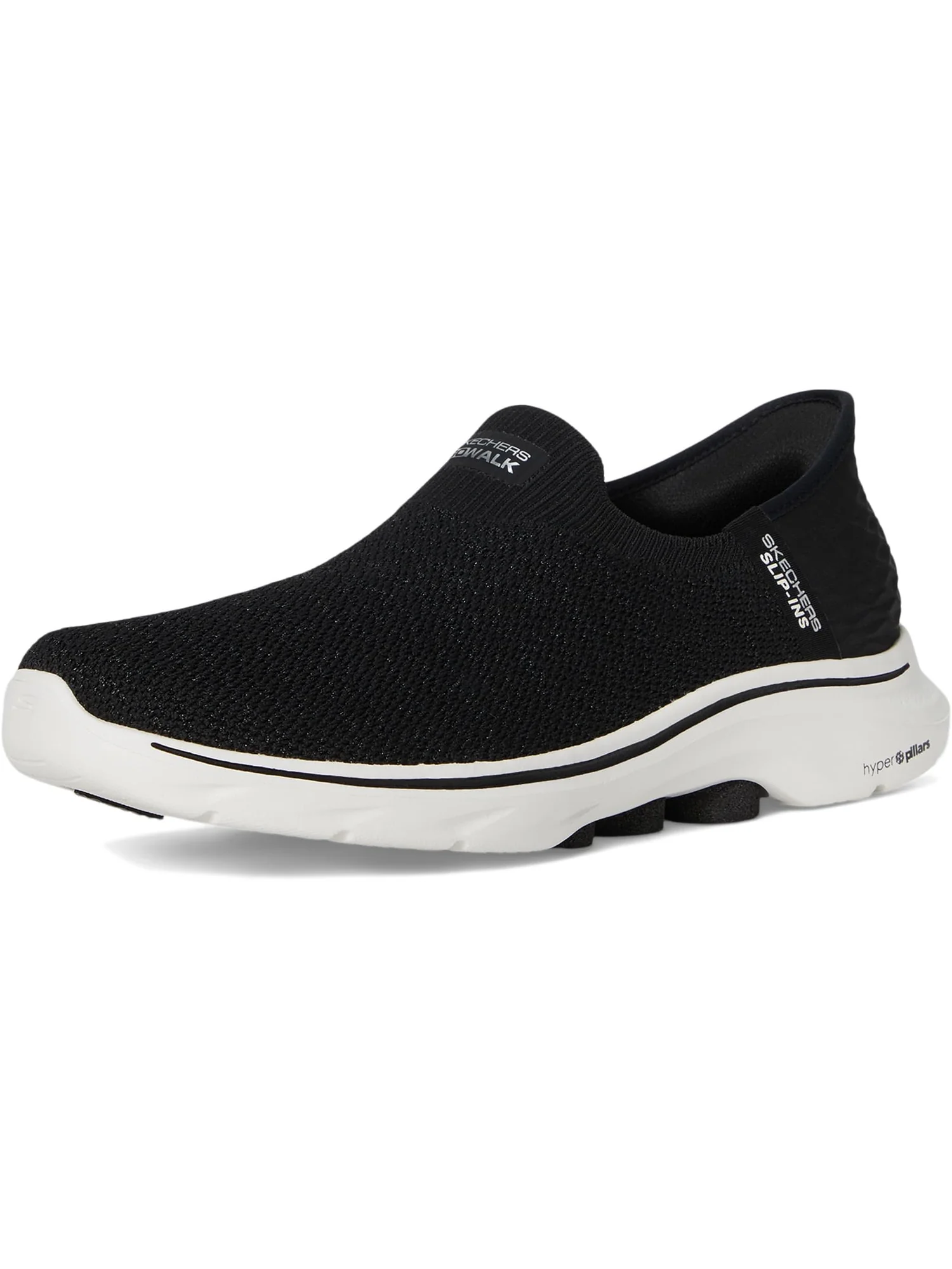 Кроссовки SKECHERS Performance Go Walk 7 Springtime Hands Free Slip-Ins — изображение 7 из 7, черный/белый