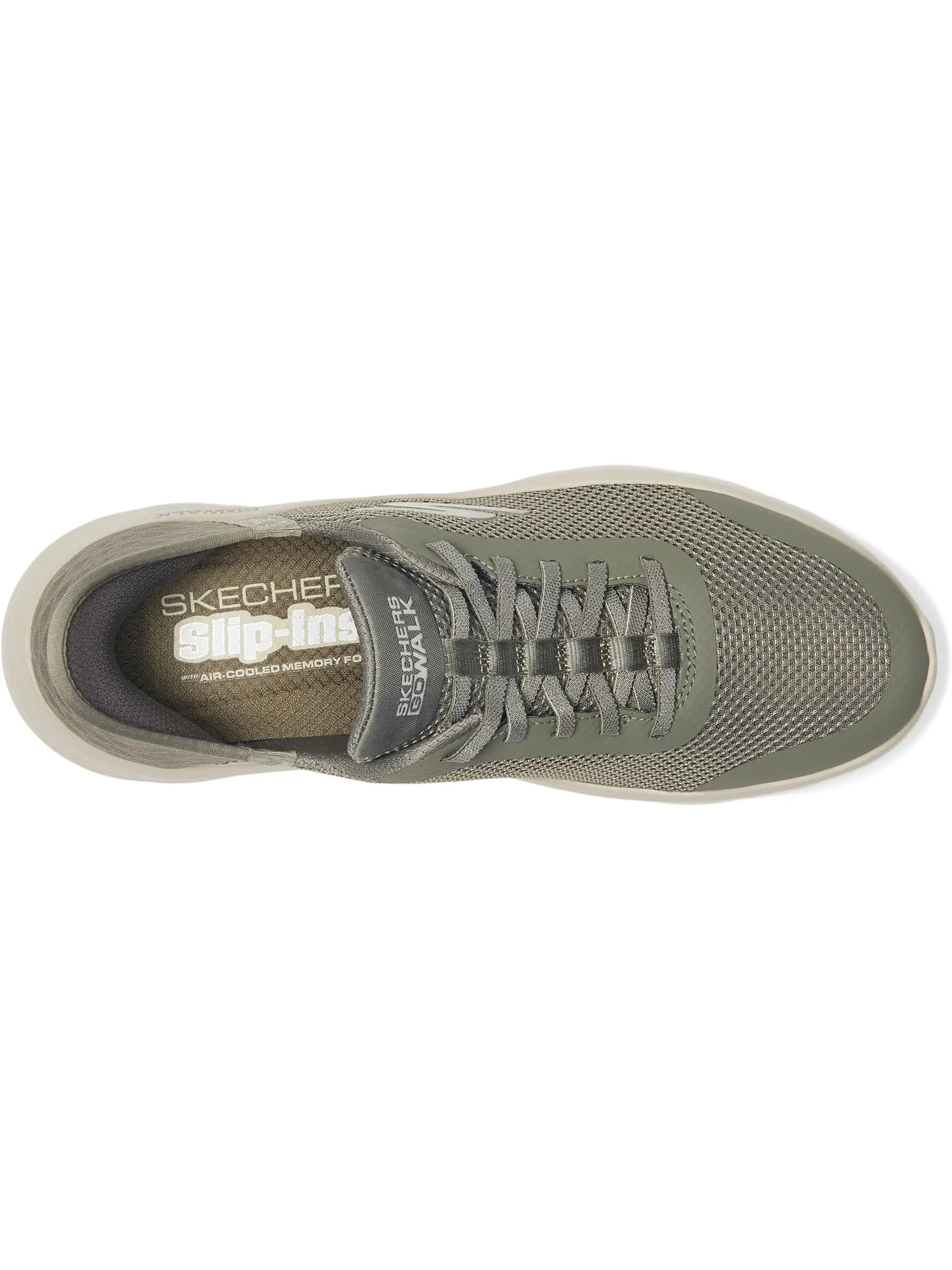 Кроссовки SKECHERS Performance Go Walk Flex Hands Free Slip-Ins - Grand Entry — изображение 2 из 7, оливковый