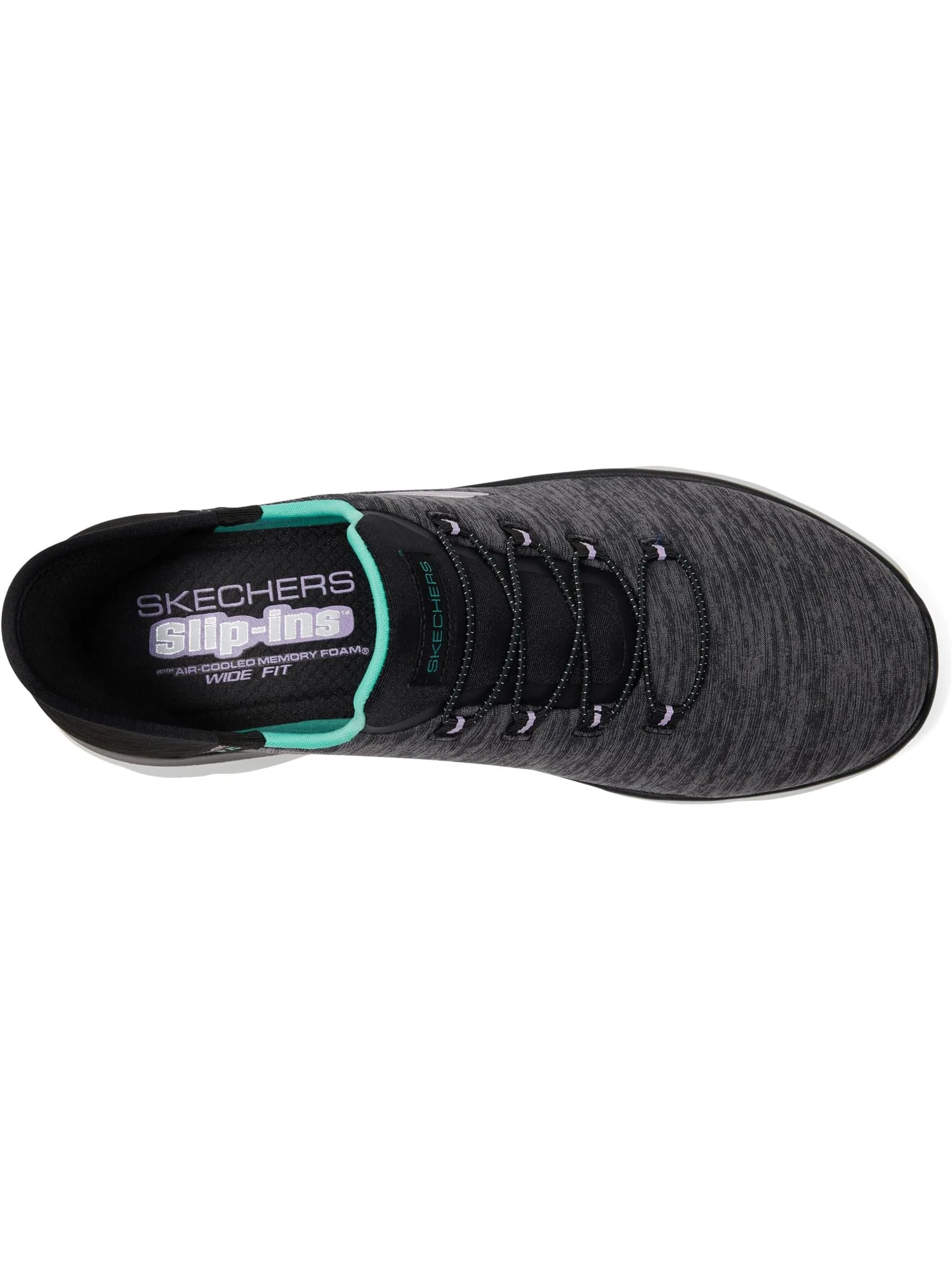 Кроссовки SKECHERS Summits - Hands Free Slip-Ins — изображение 2 из 6, черный